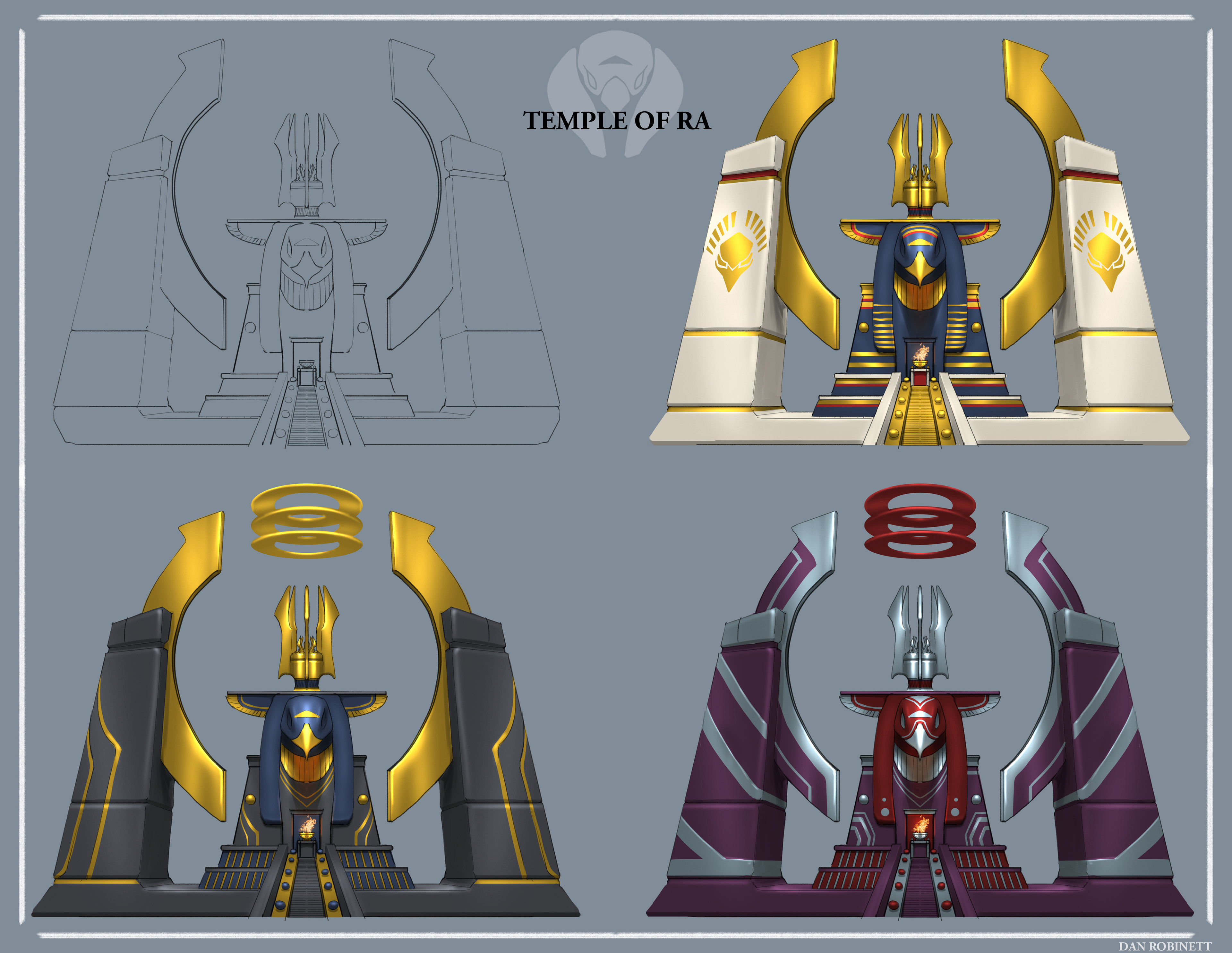 Color variations for the Temple of Ra