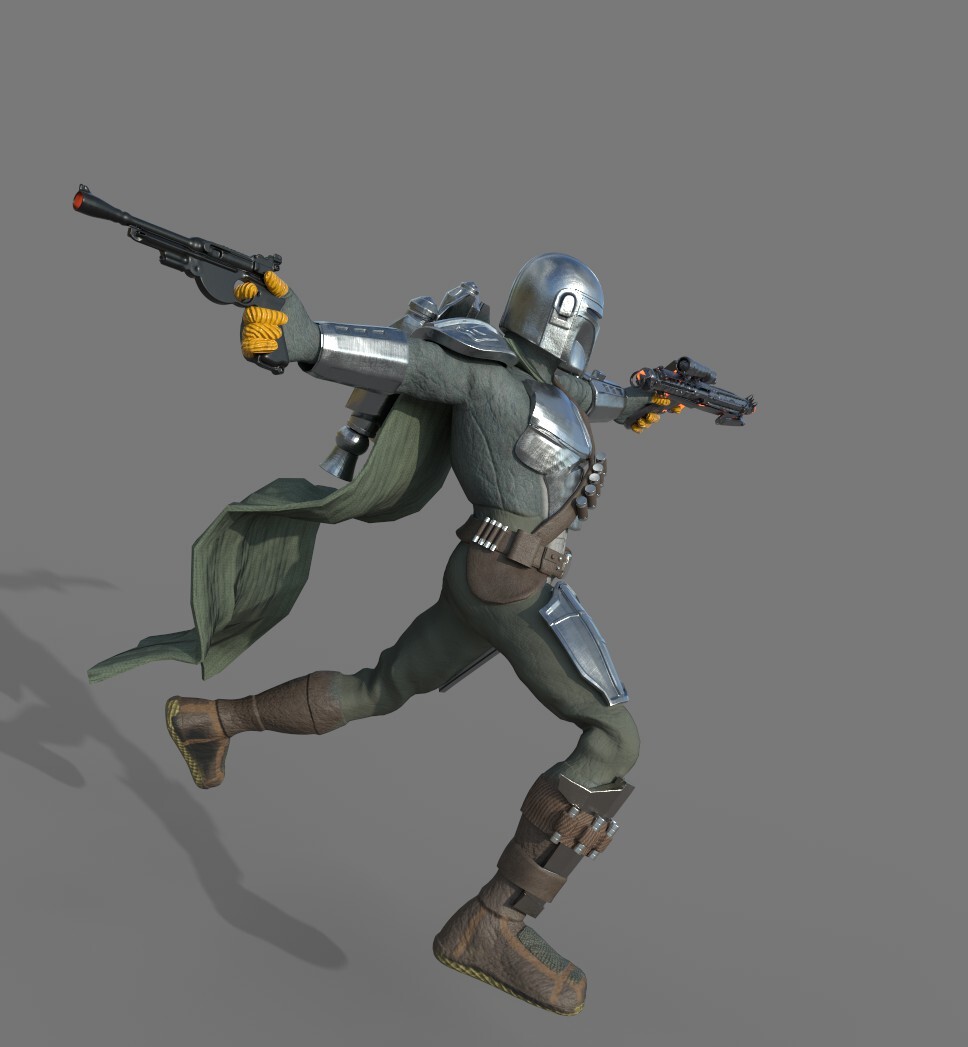 Mandos real Pistol this was a quick sculpt and paint to get back into the grove of sculpting after taking some time off, so did go into extra details necessary for production value. 