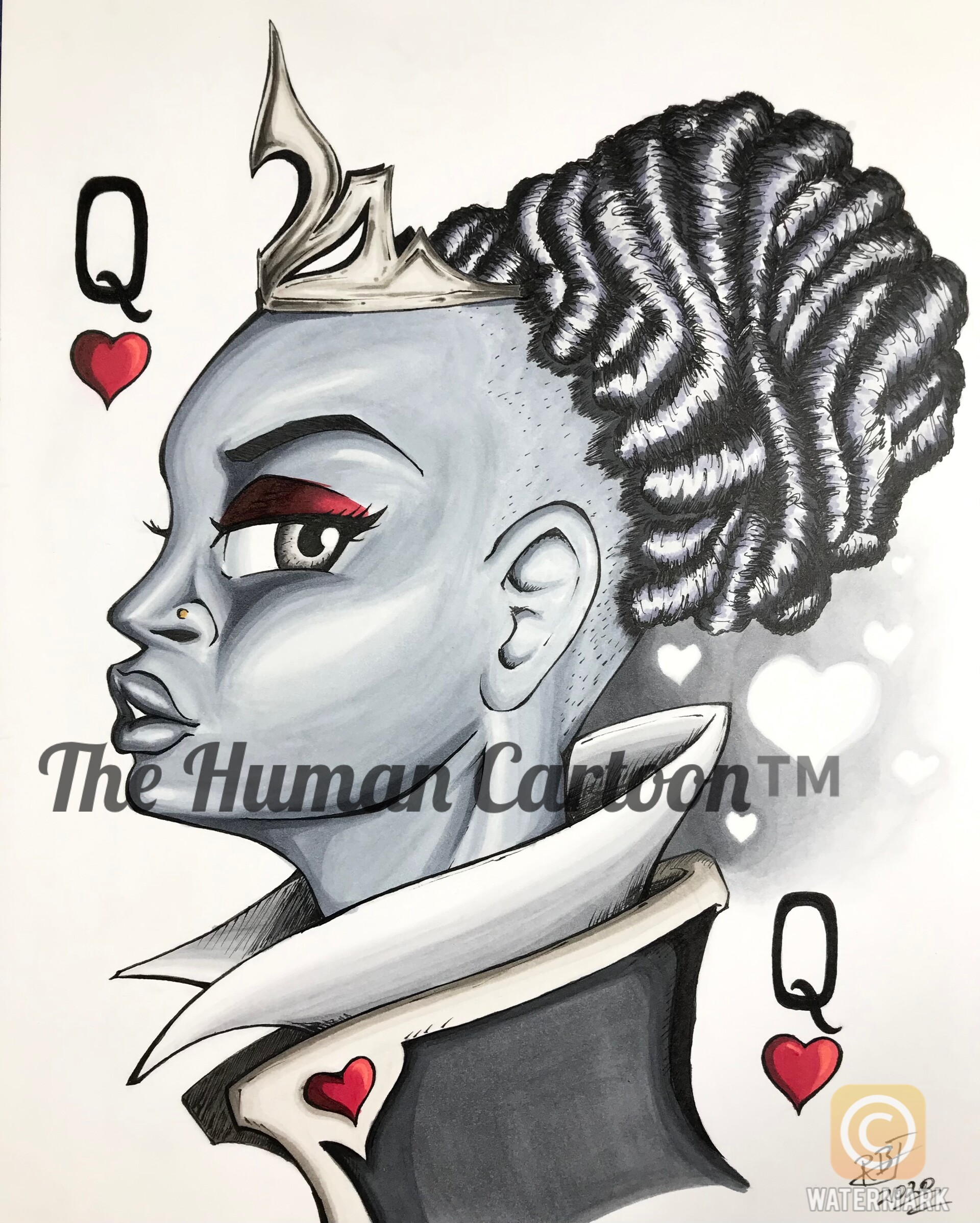 Artstation Queen Of Hearts Commission Ricky The Human Cartoon Bundy Jr
