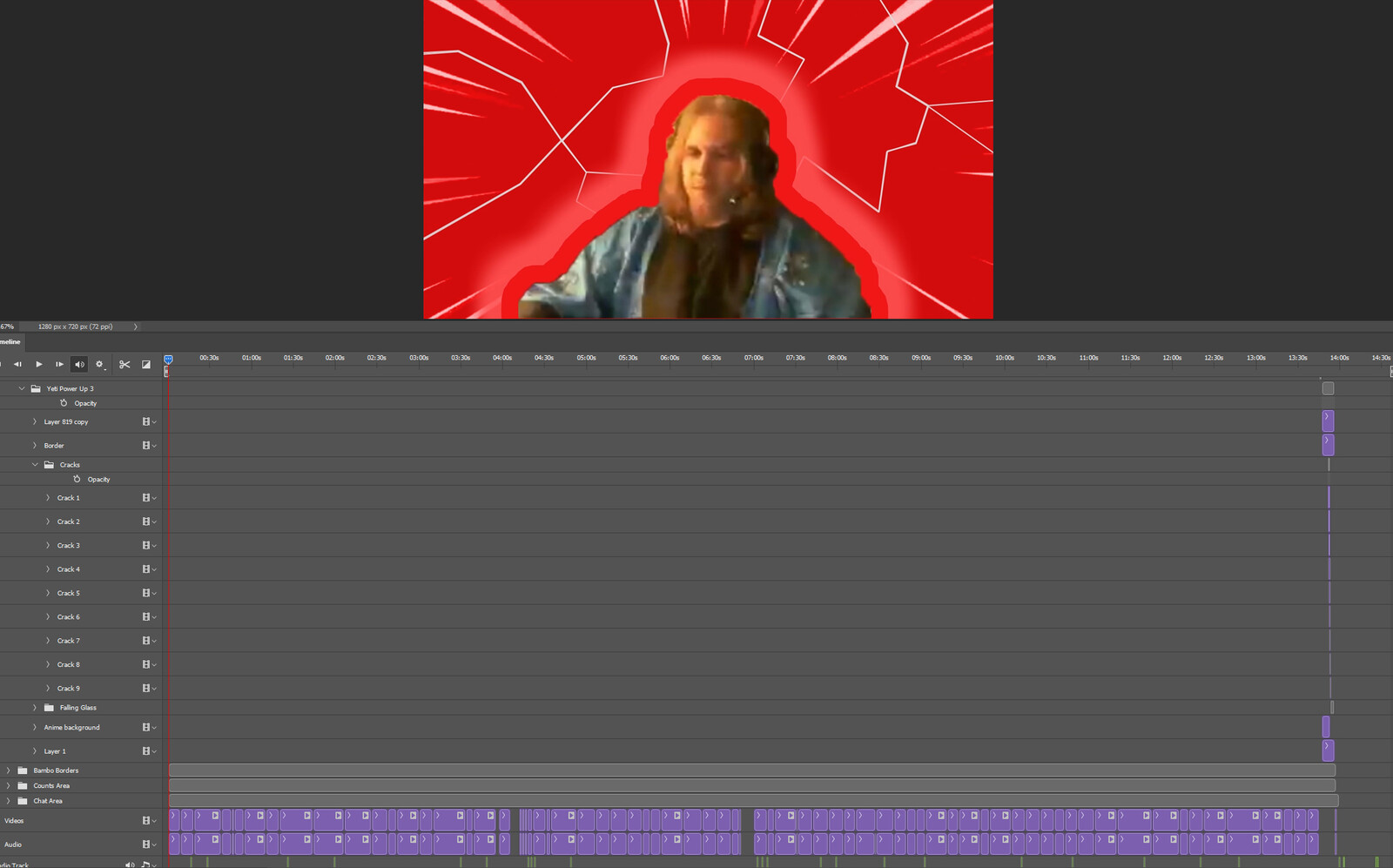 The "Tap into Space, Part 1" visual effect within Photoshop video editor