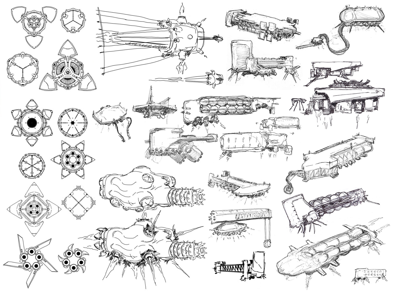 Rocket vehicle sketches