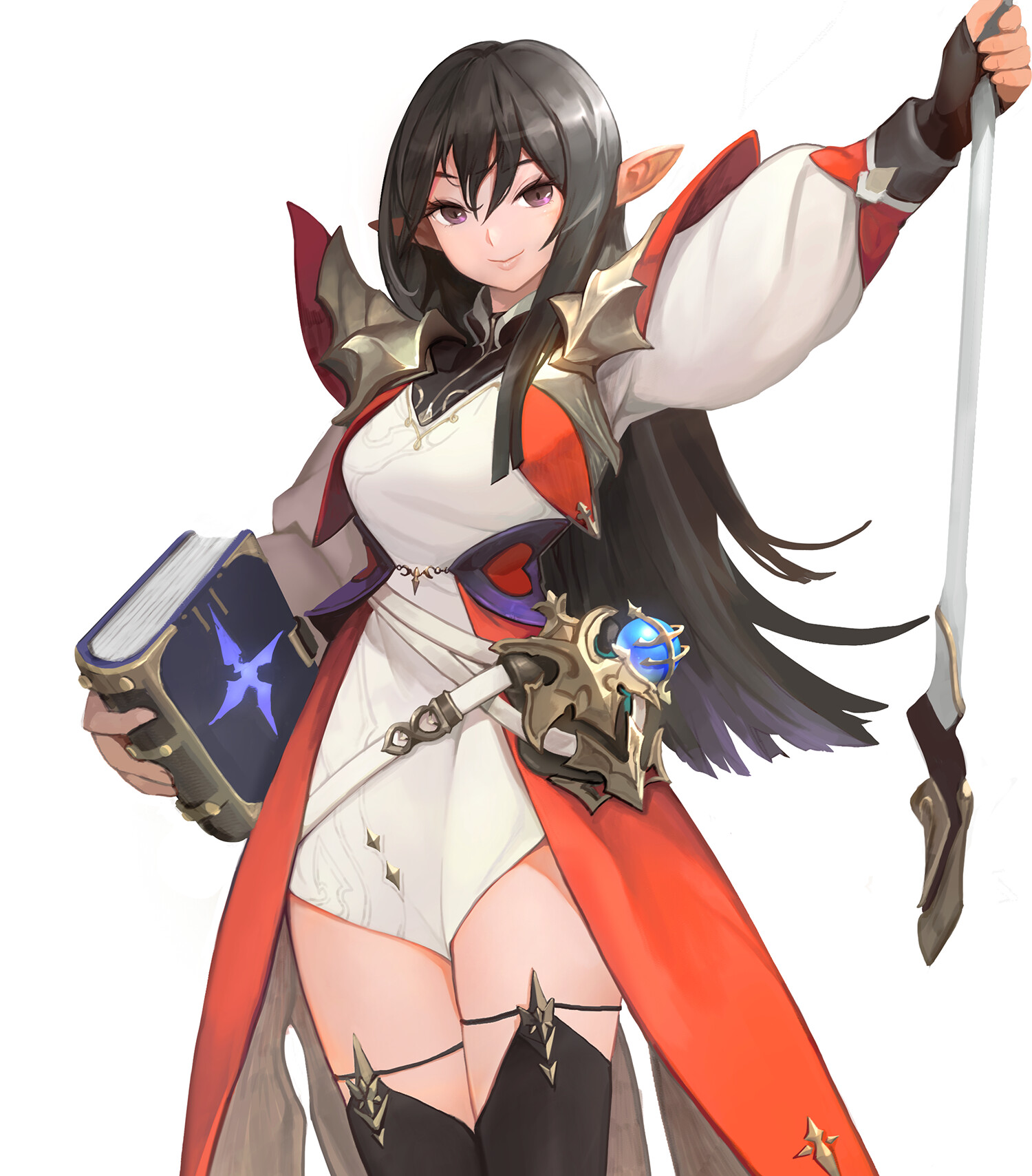 Black top hair elf