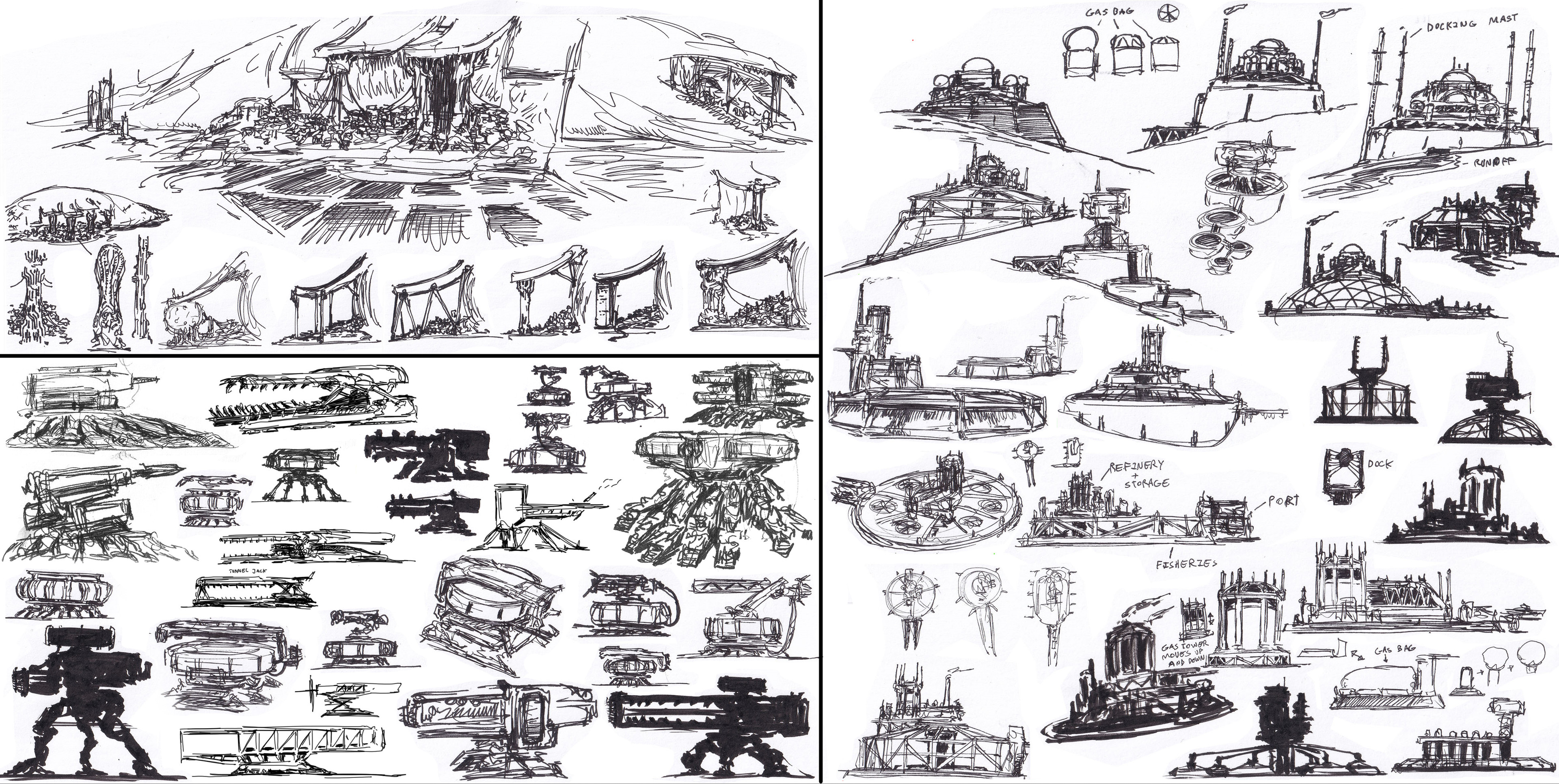 Vehicle and city sketches
