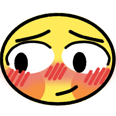 Flustered Emoji Meme Face - Light Orange