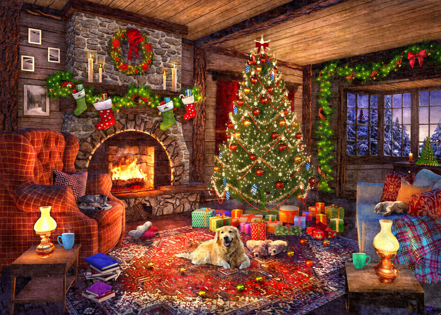 ArtStation - Cosy Cabin Christmas