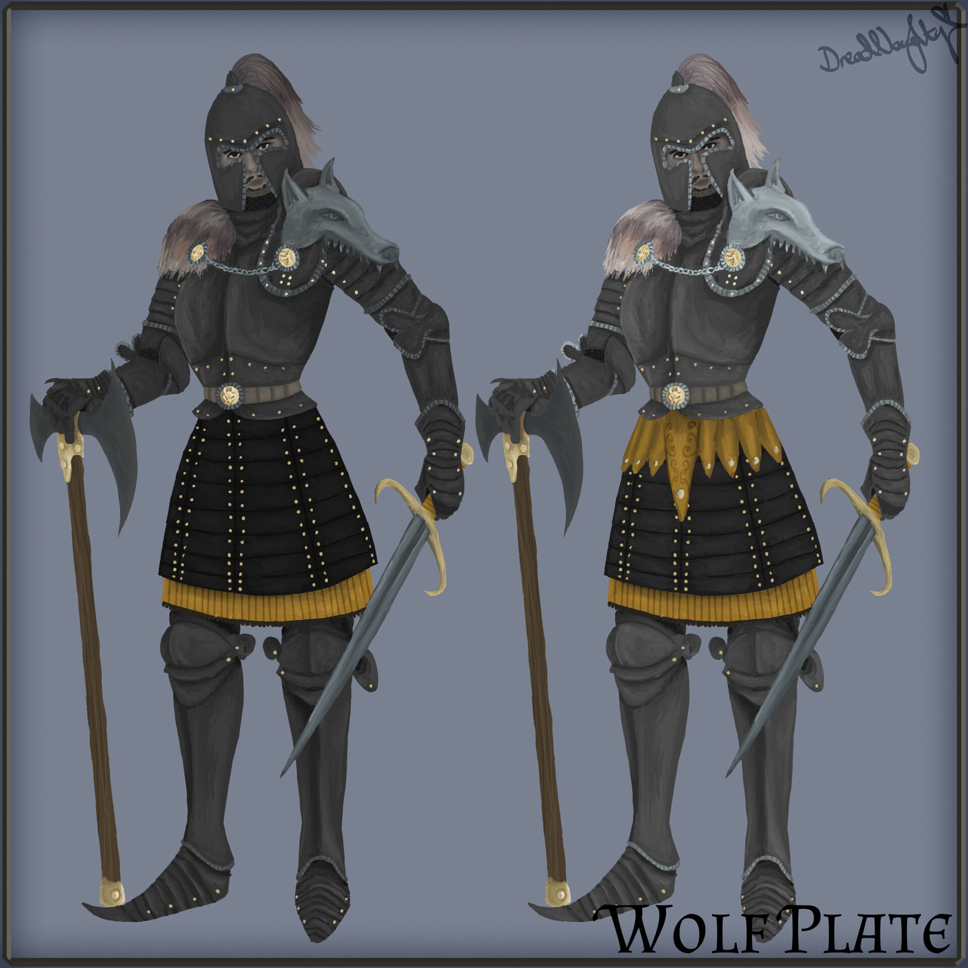 skyrim wolf knight armor