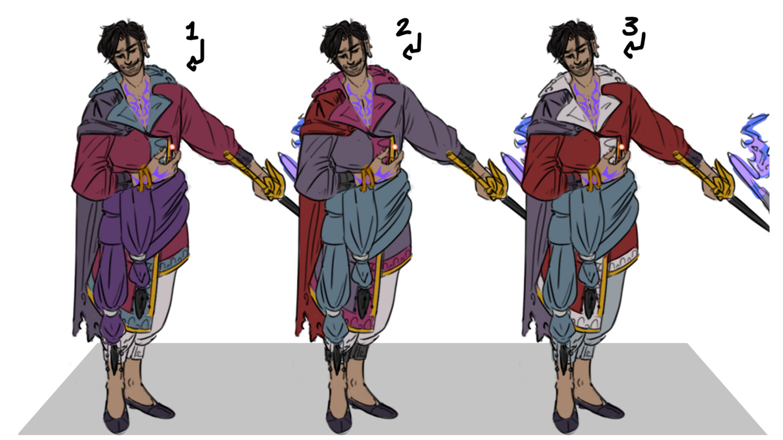 Trying variations on palette 3 with different tones and some colors I liked from the other palettes I didn't choose. I chose 2 because I wanted the reds as accent colors.