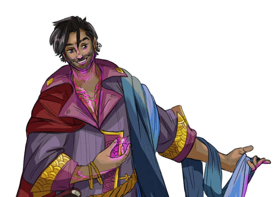 Halfbody of the shaded art