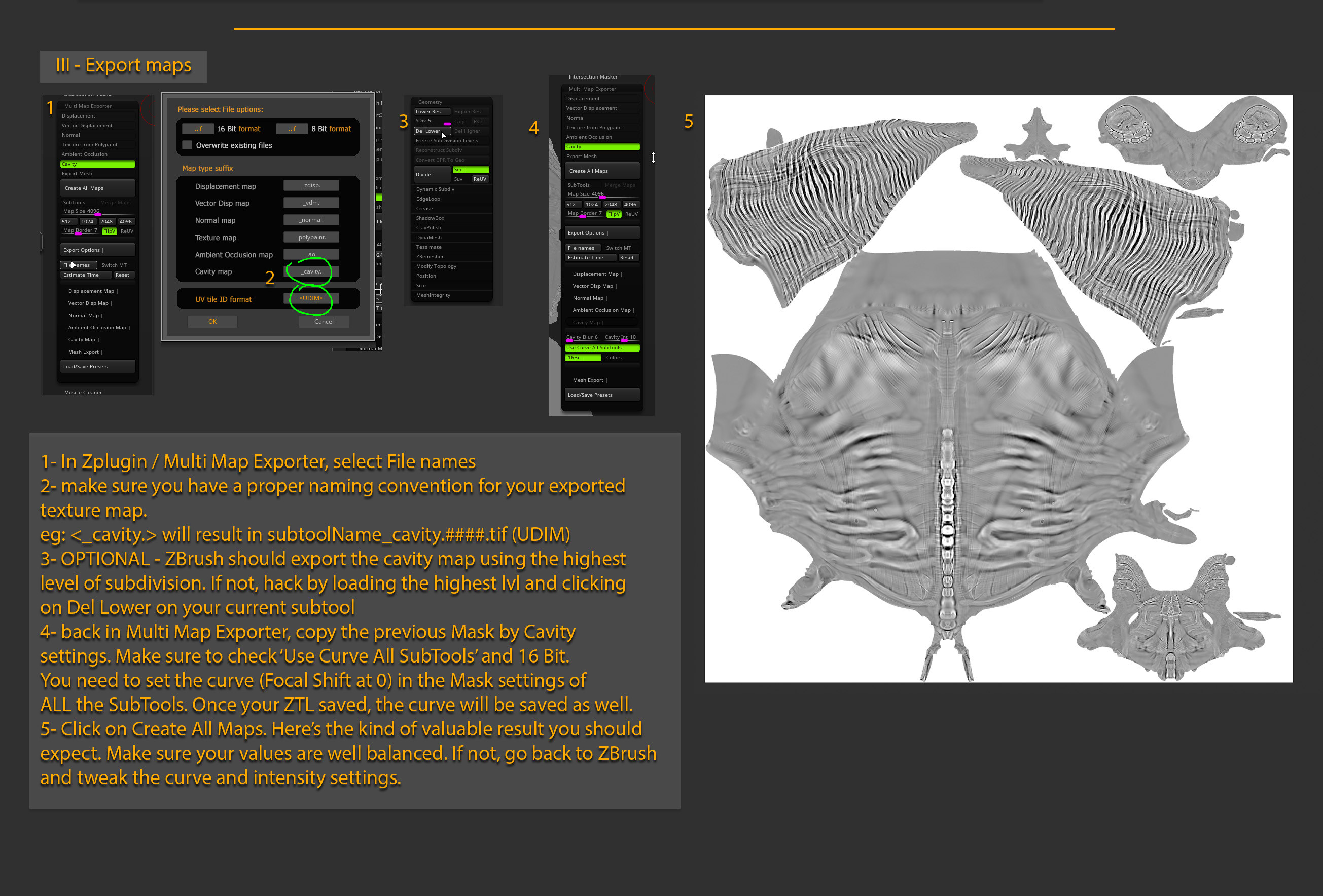 4096 map export zbrush