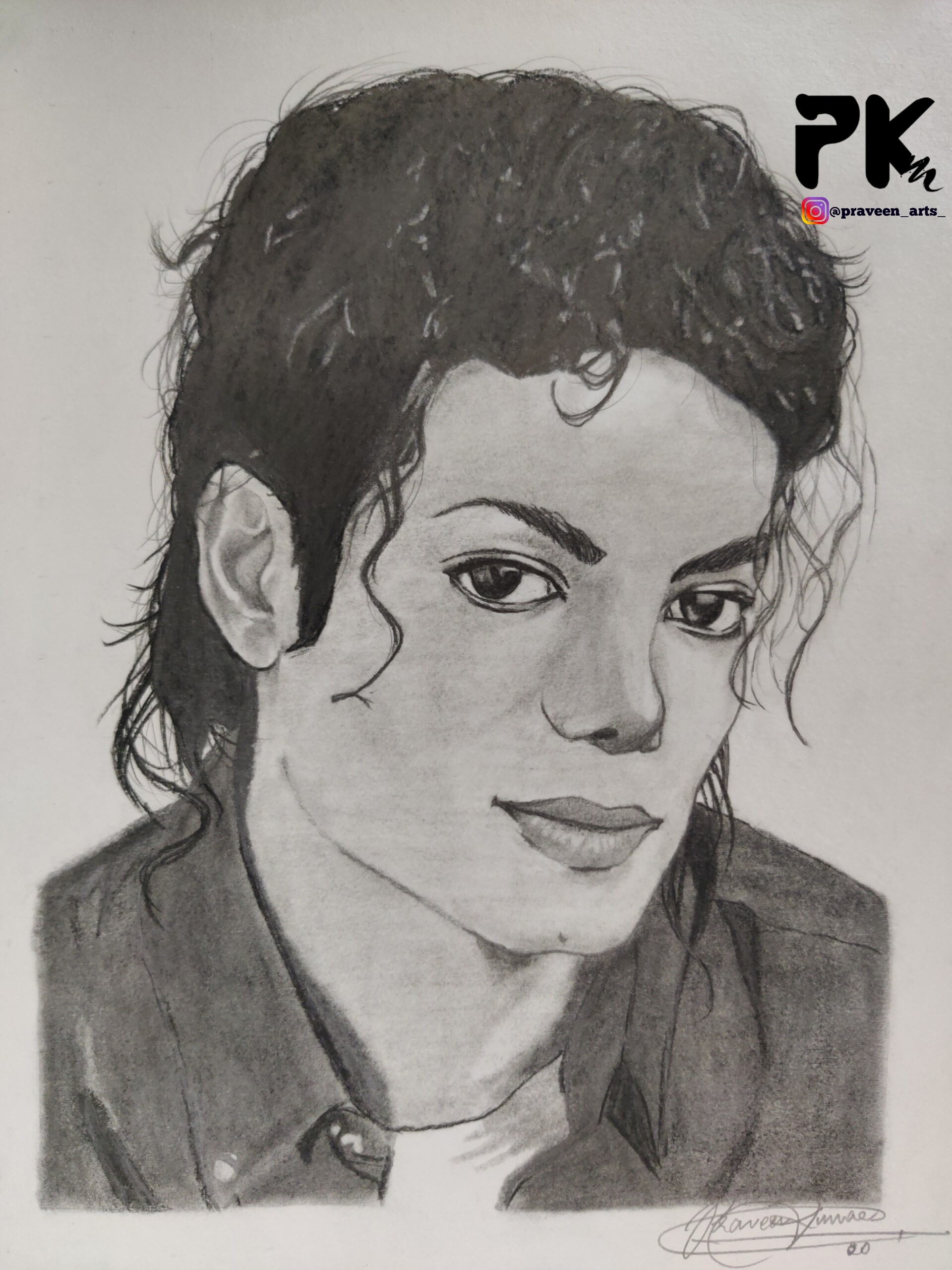 Michael Jackson Hand Drawn Sketch Portrait Black Pen Stock Illustration by  ©naviali #297078230