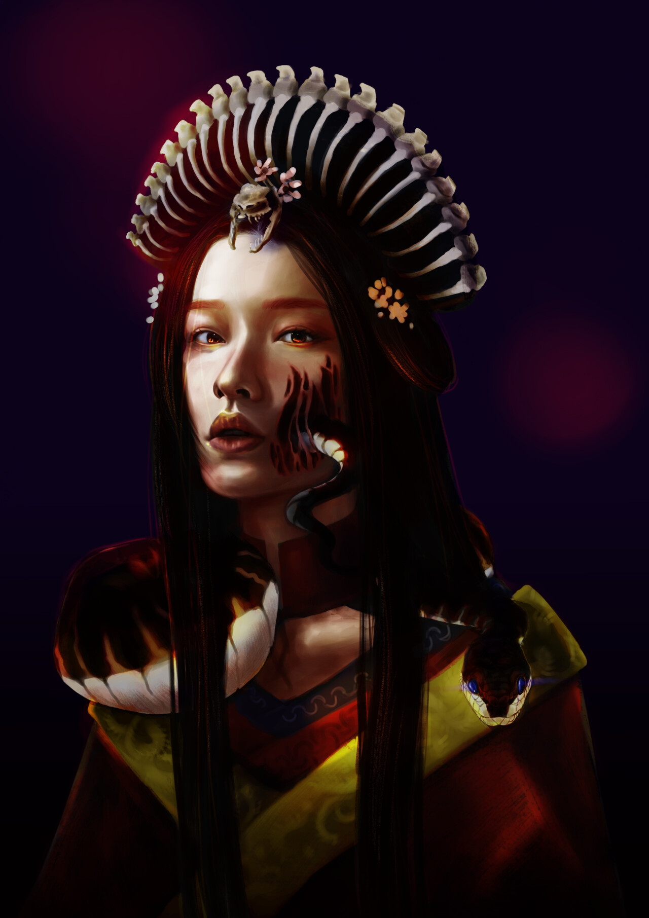 ArtStation - Girl with snake