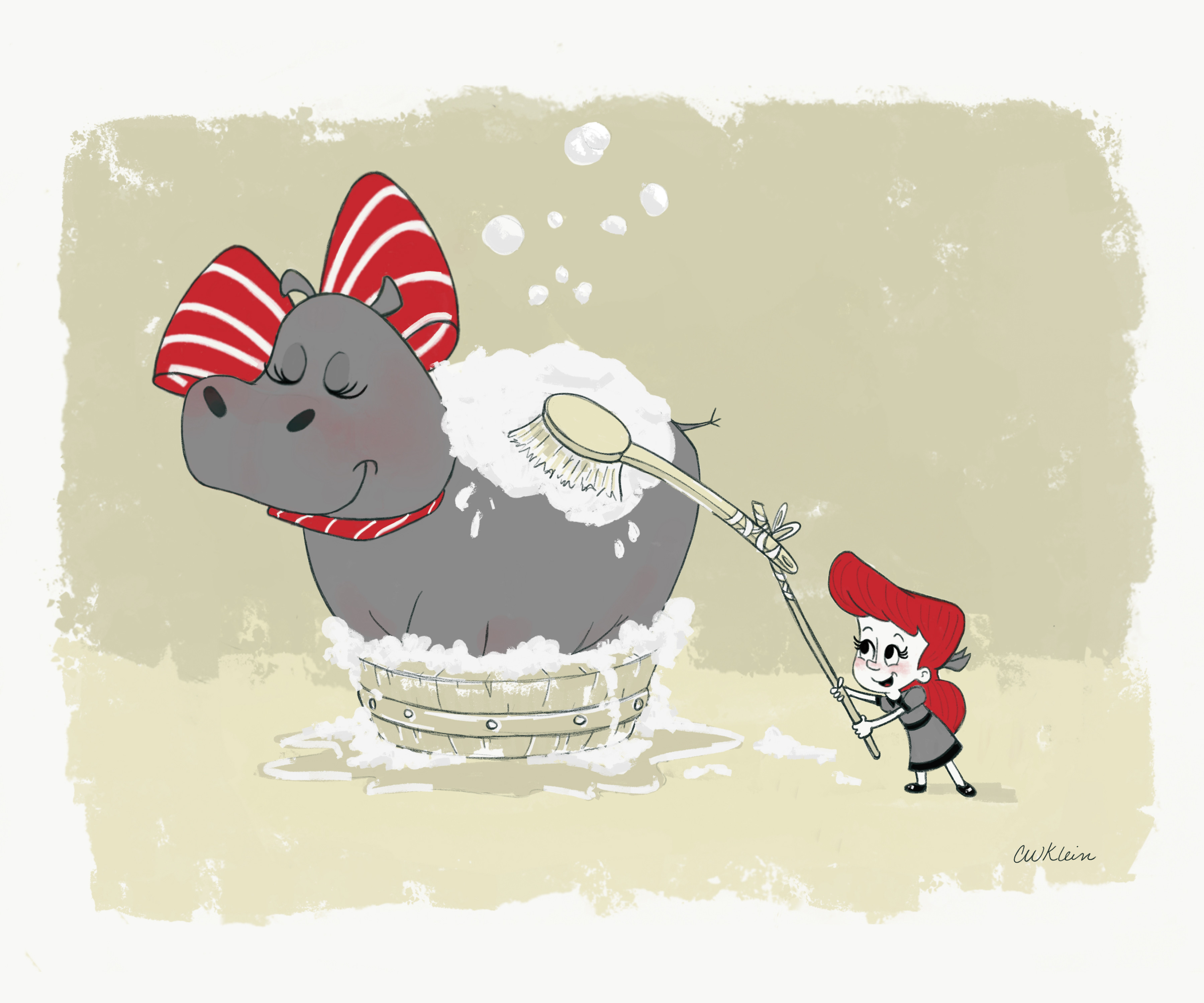 There is lots of room in the garage to give a hippo a bath.