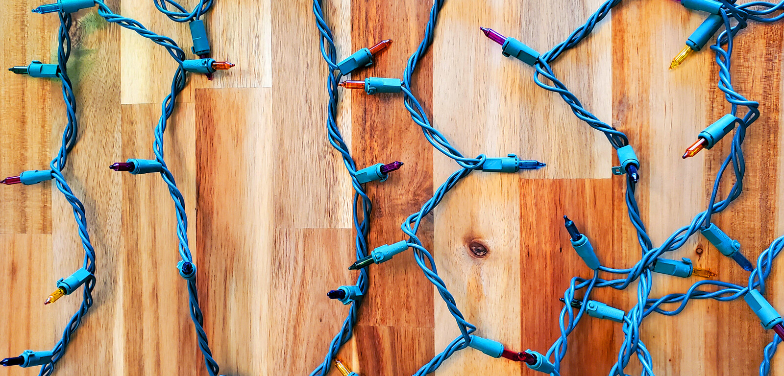 Inspired by these Christmas lights sitting on my dining table, staring at me, waiting to be put somewhere