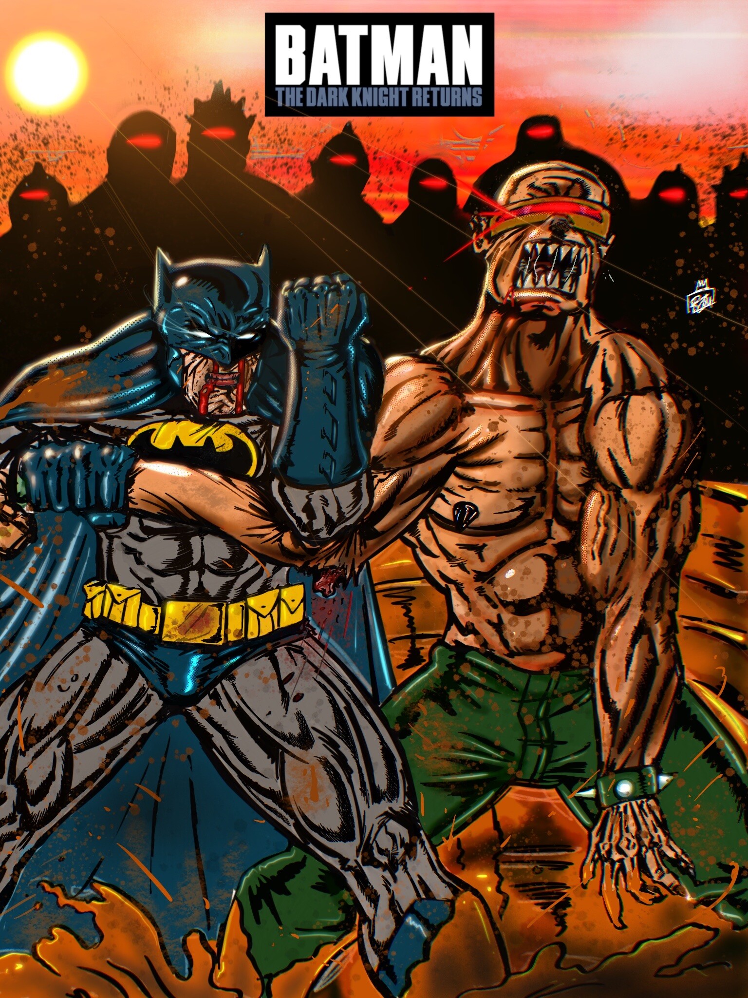 Ronnycreates - Batman vs Mutant Leader