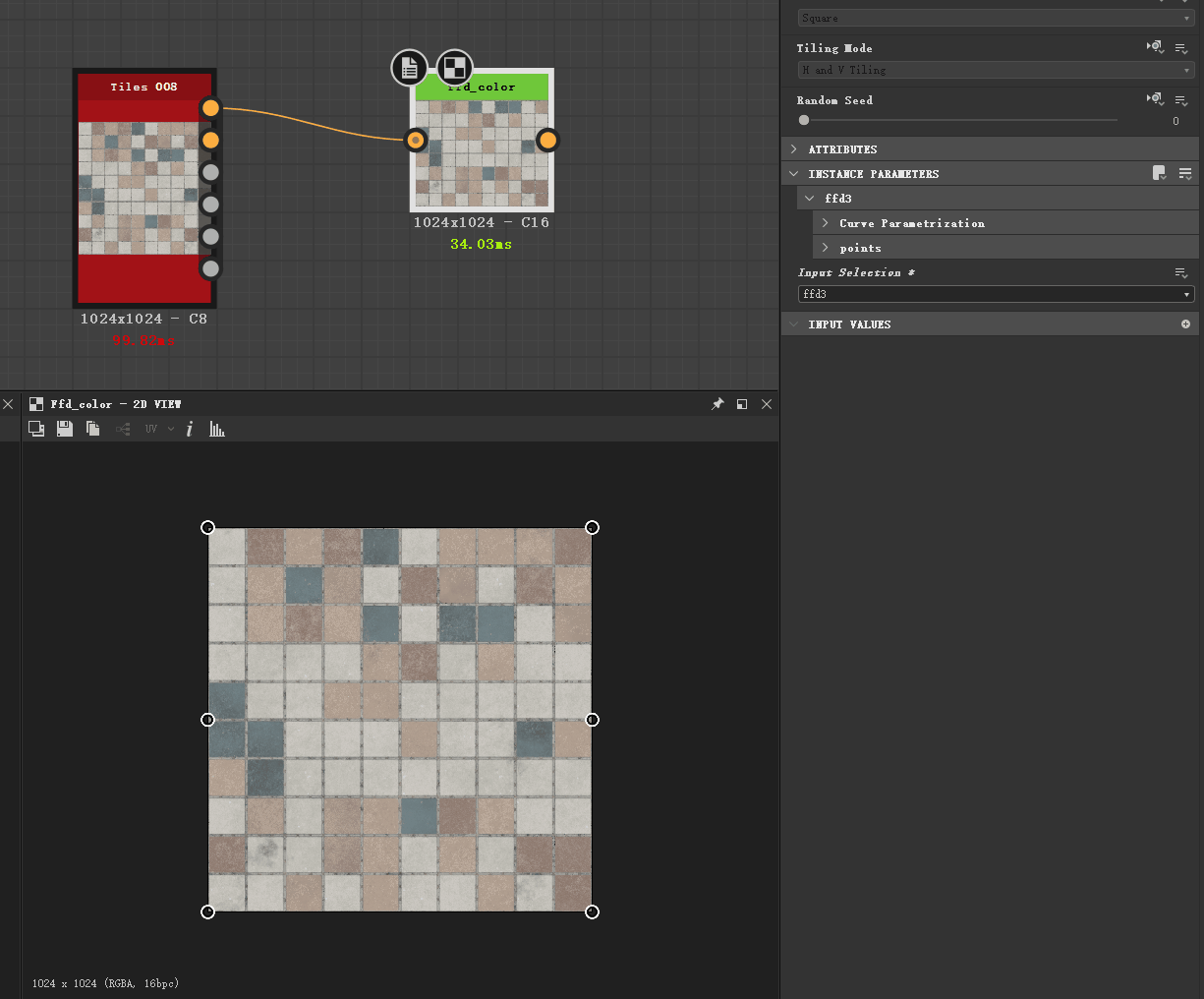 . Added color image ffd node