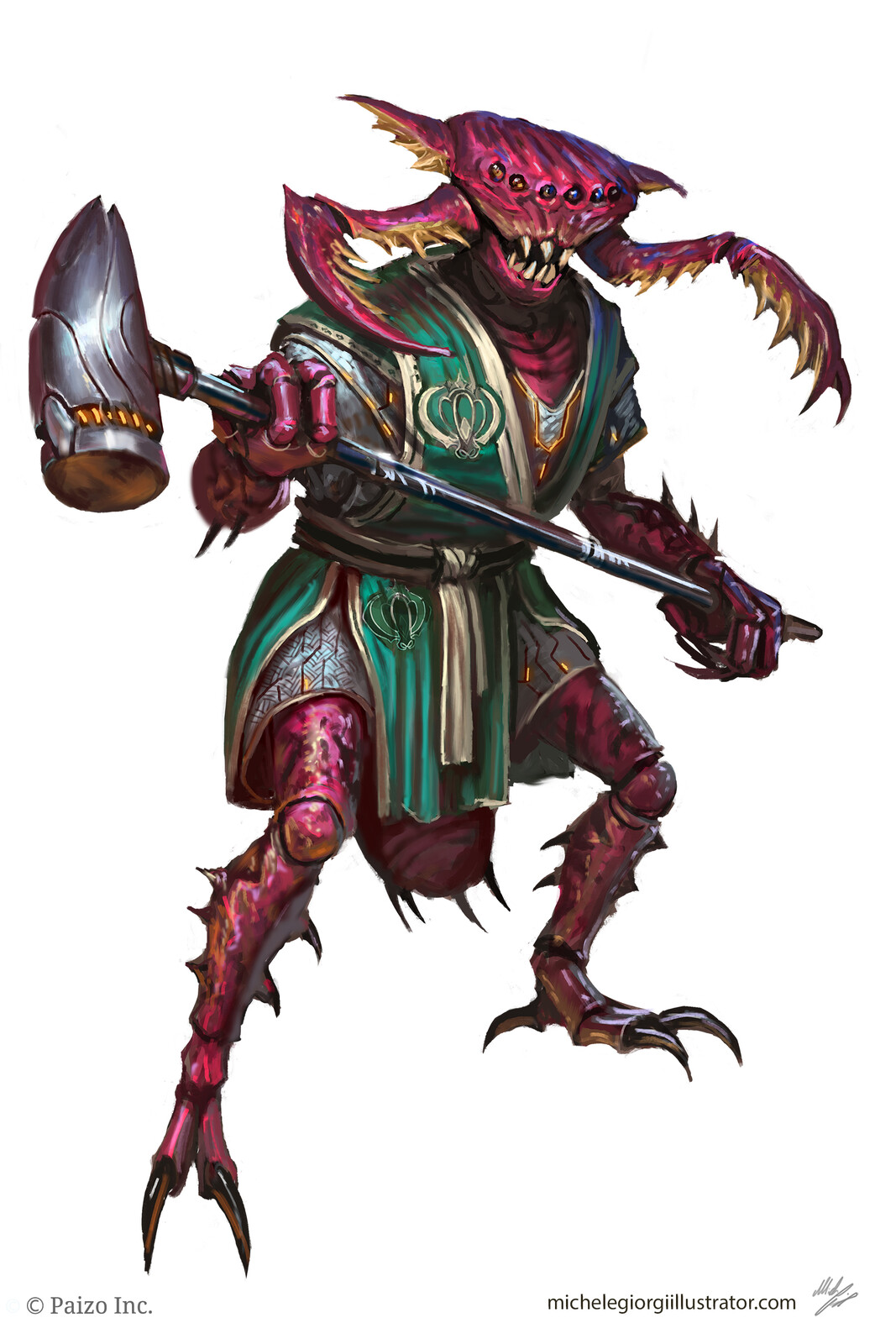 Creature and character designs for Starfinder 