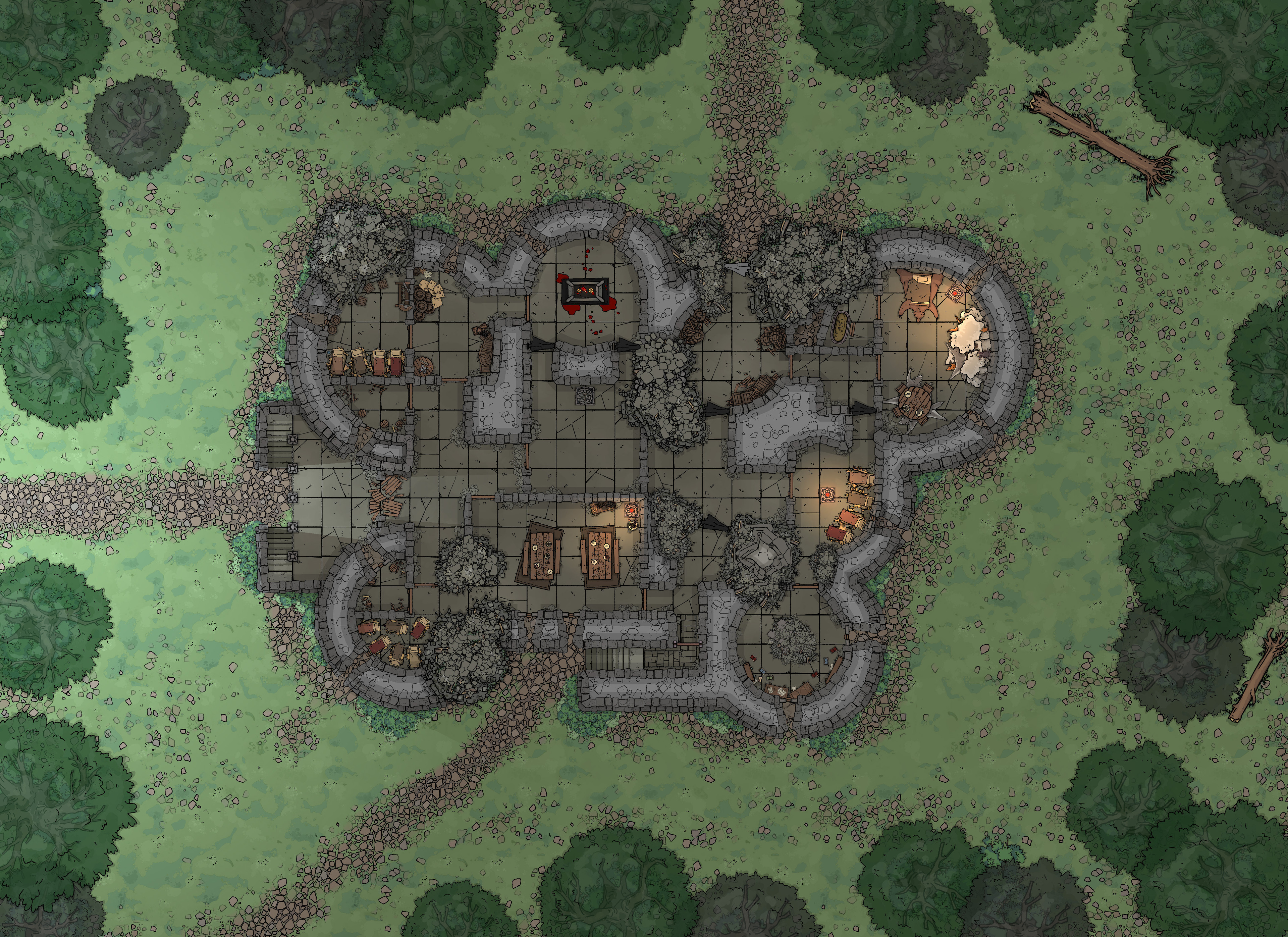 Cragmaw Castle (Ruined) by Day.