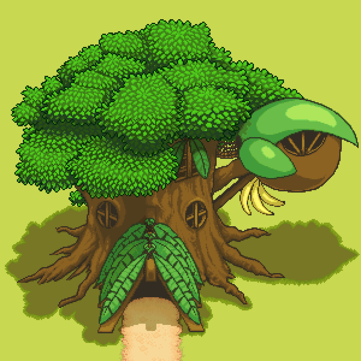 ArtStation Pixel Art Treehouse Base