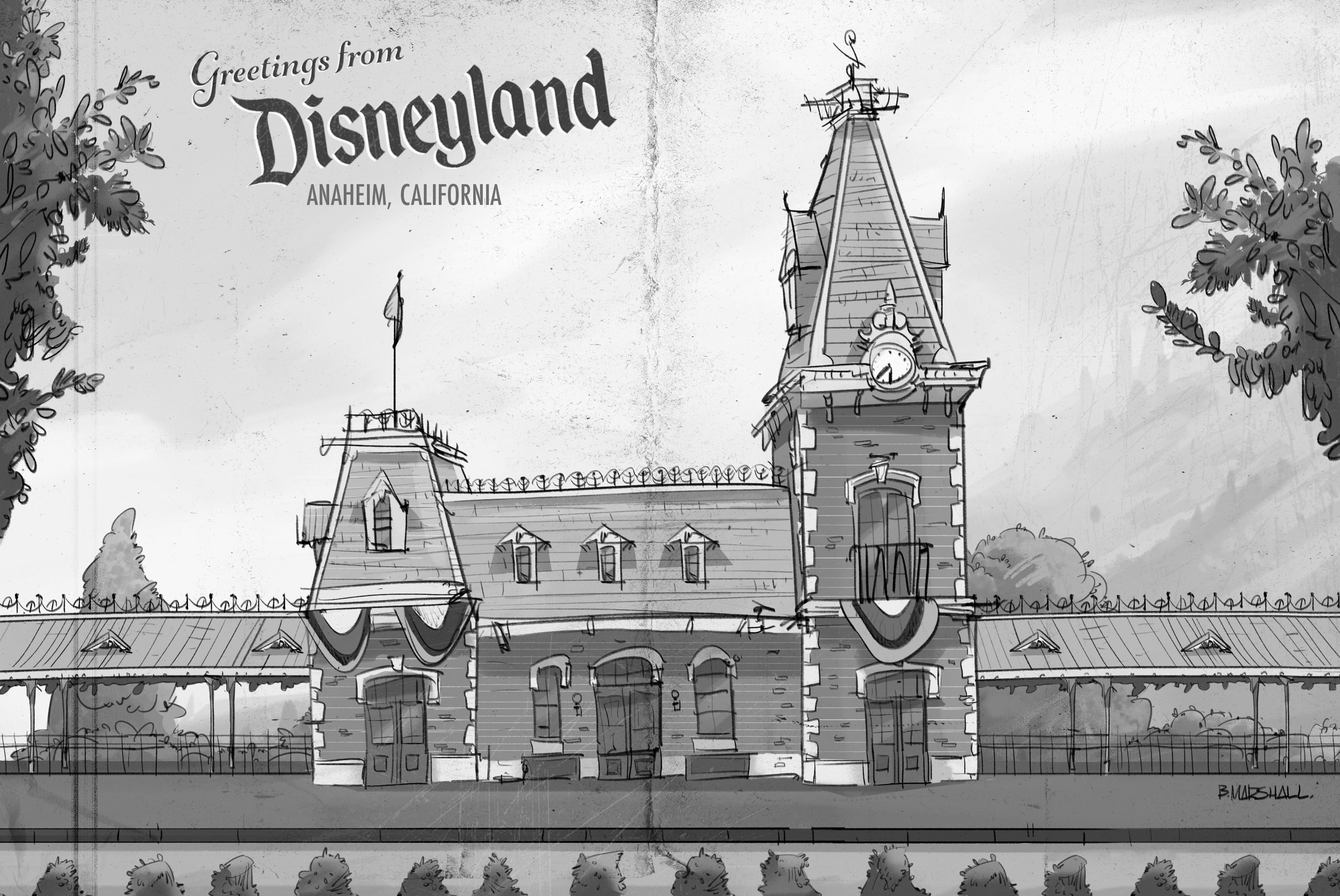 Disneyland Postcard Design 2 mock up 