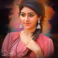 Artstation Thala Ajith Digital Painting Dineshart Digital, digital art, artwork, illustration, minimalism, simple. thala ajith digital painting dineshart