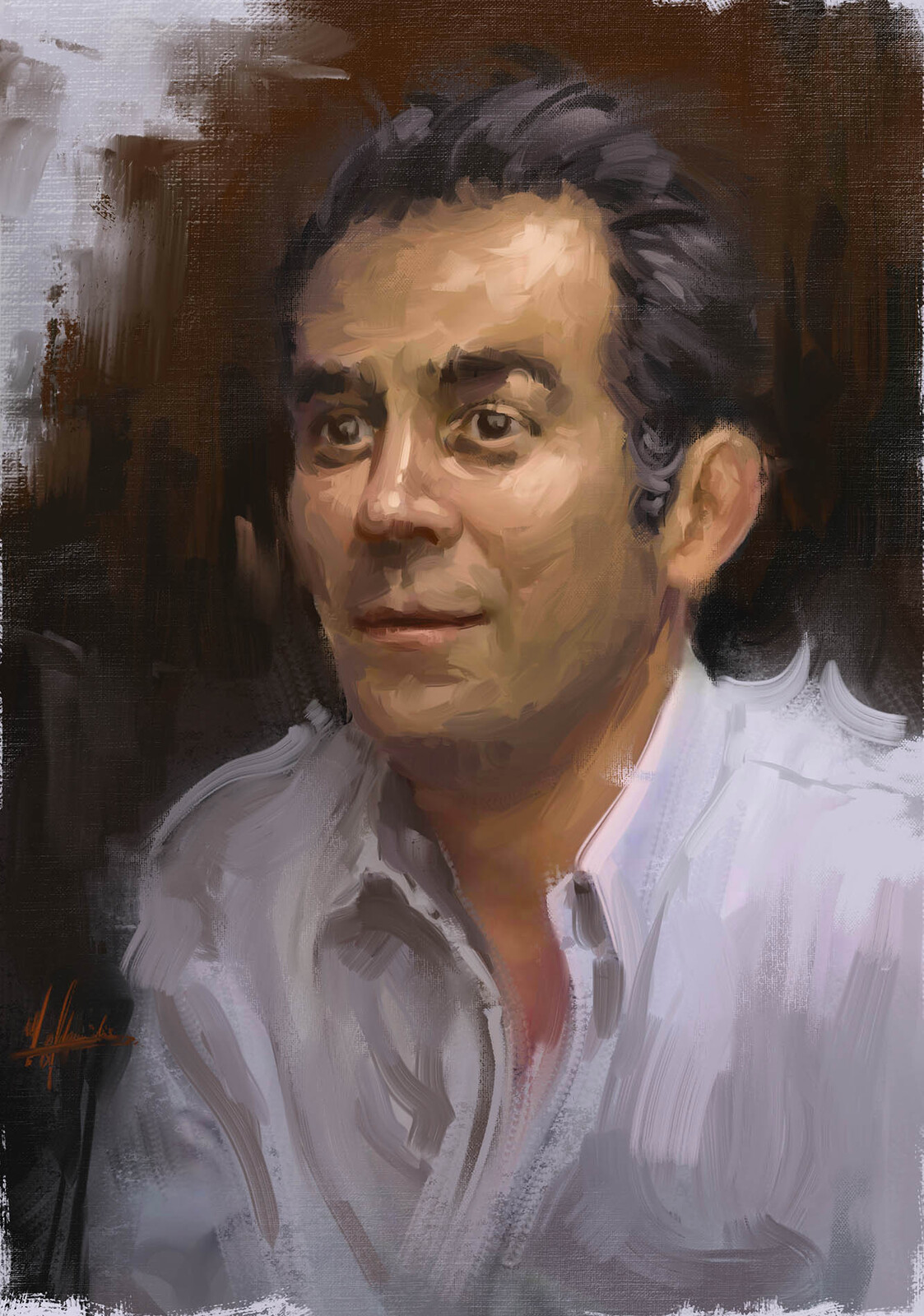 Digital Portrait Painting - Oily Style (Rupert Spira)