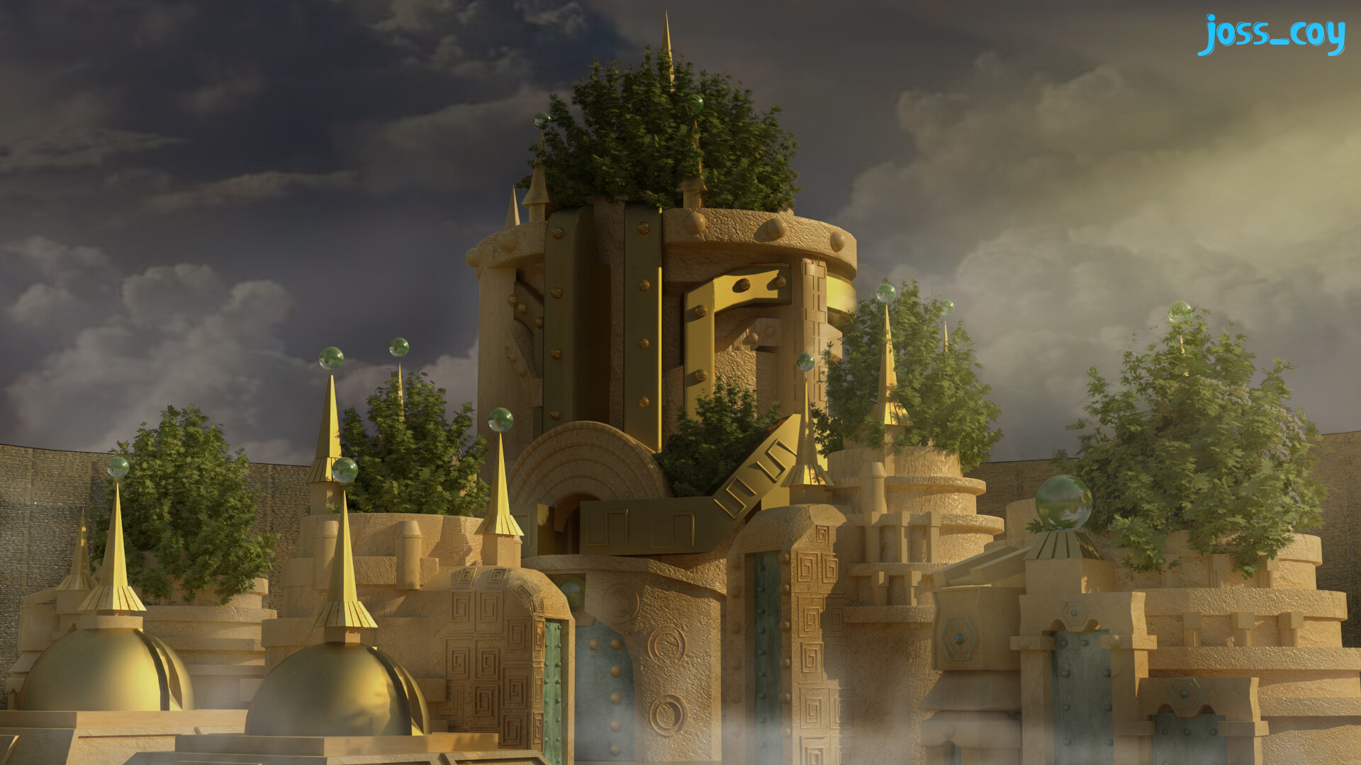 ArtStation Earth castle