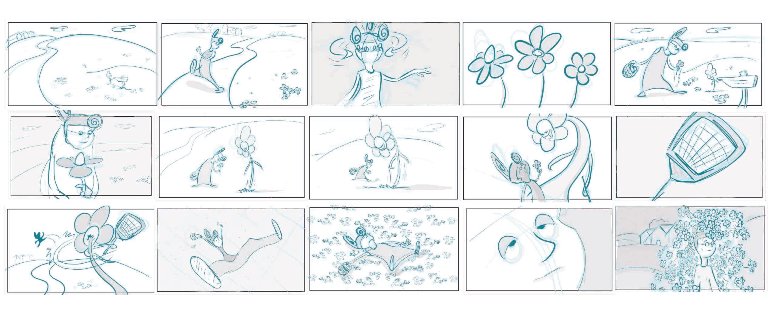 "Don't Pick the Daisy" storyboard
