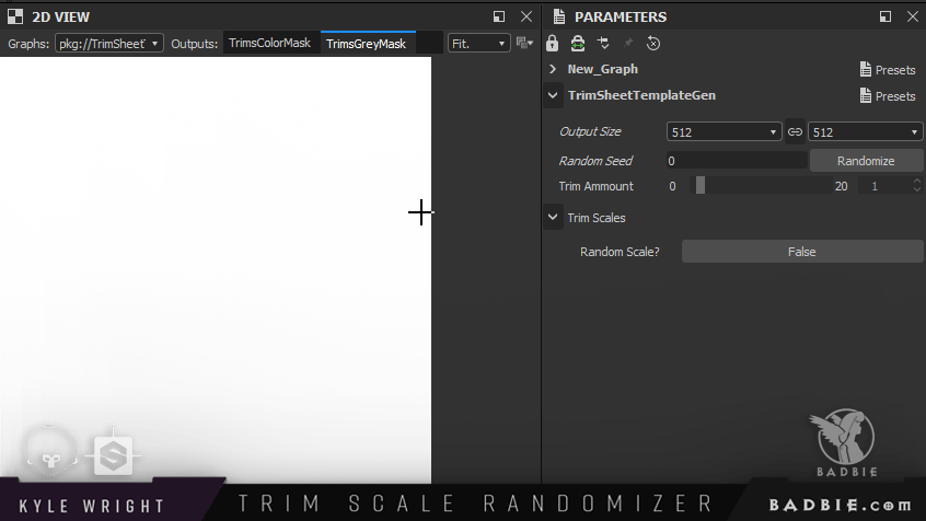 [WIP] the randomizer allows for random trim scale. I'm still not happy with the function of this part of the node as it tends to favor the upper half of the usable area. I plan on revisiting this in the future, so this is more a proof of concept.