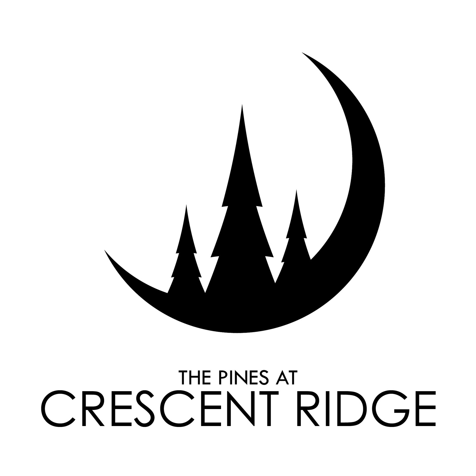 Crescent Ridge Logo - Alt B&amp;W