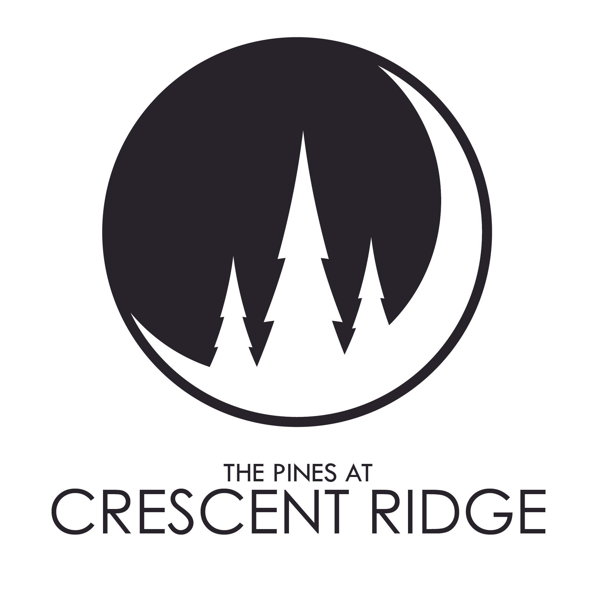 Crescent Ridge Logo - B&amp;W