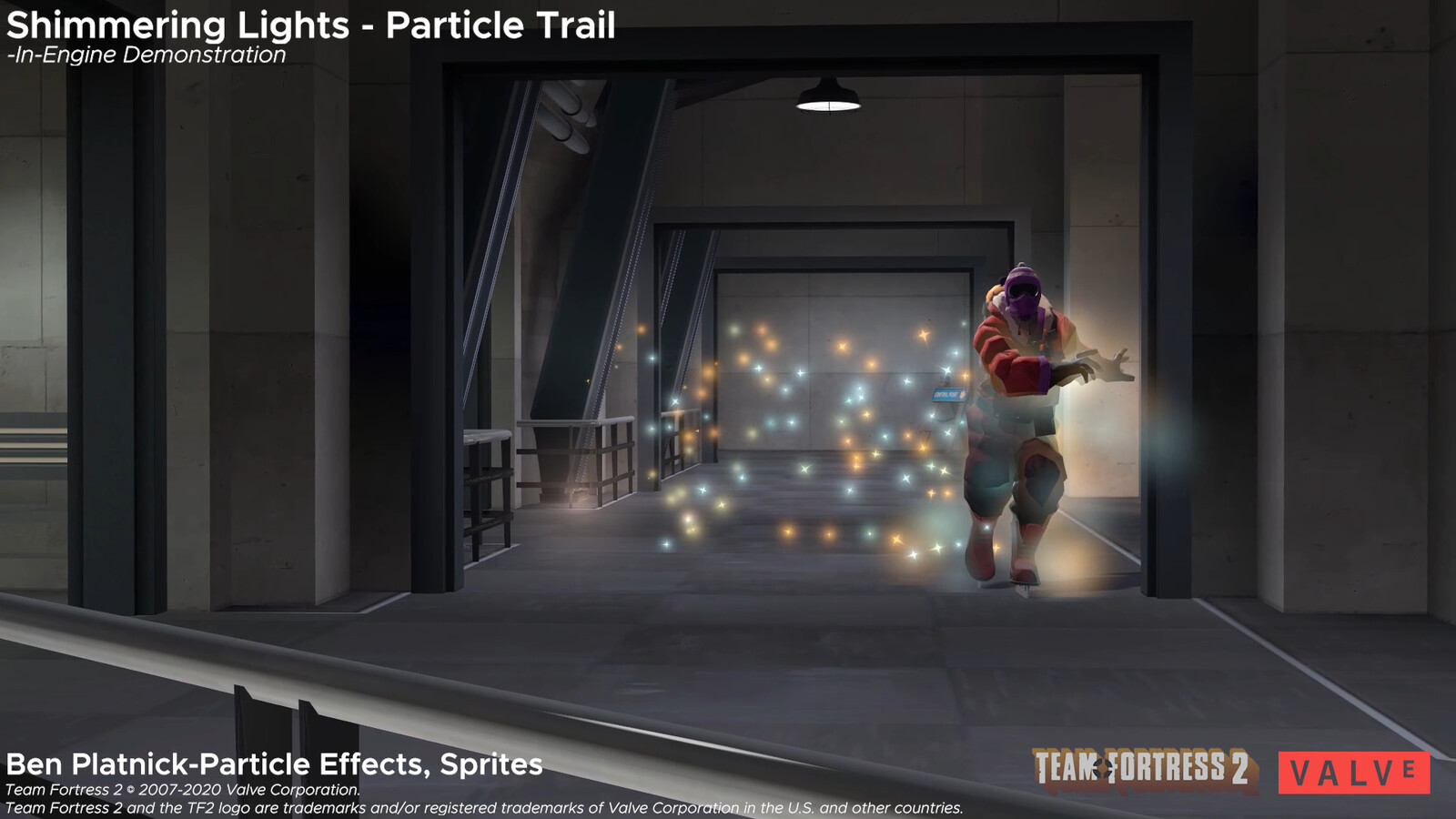 Demonstration of the trailing effect on Shimmering Lights
