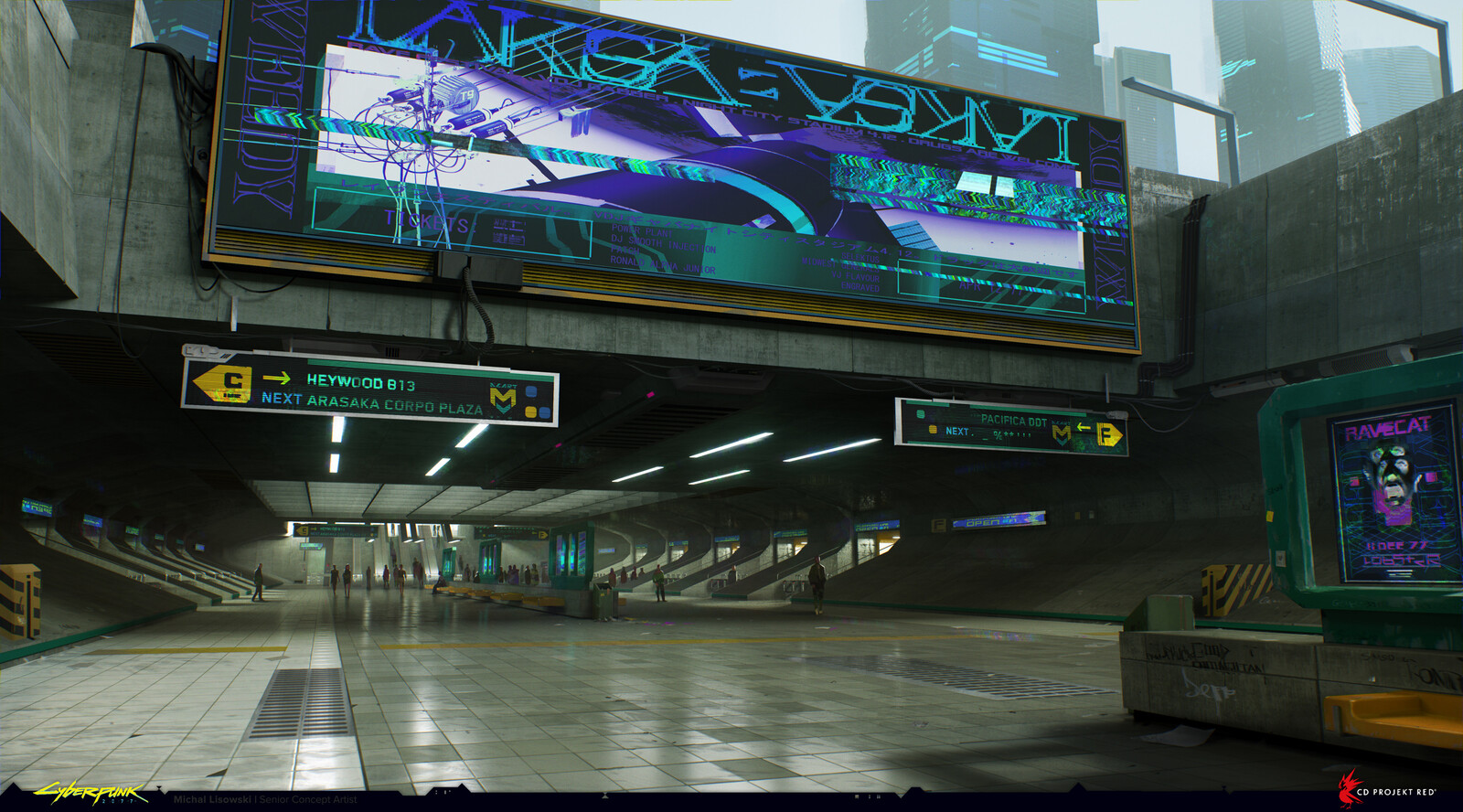Cyberpunk 2077 станции метро