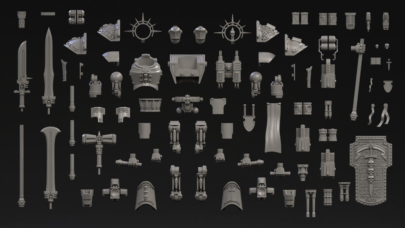 Deamonslayer-Knight Parts layout