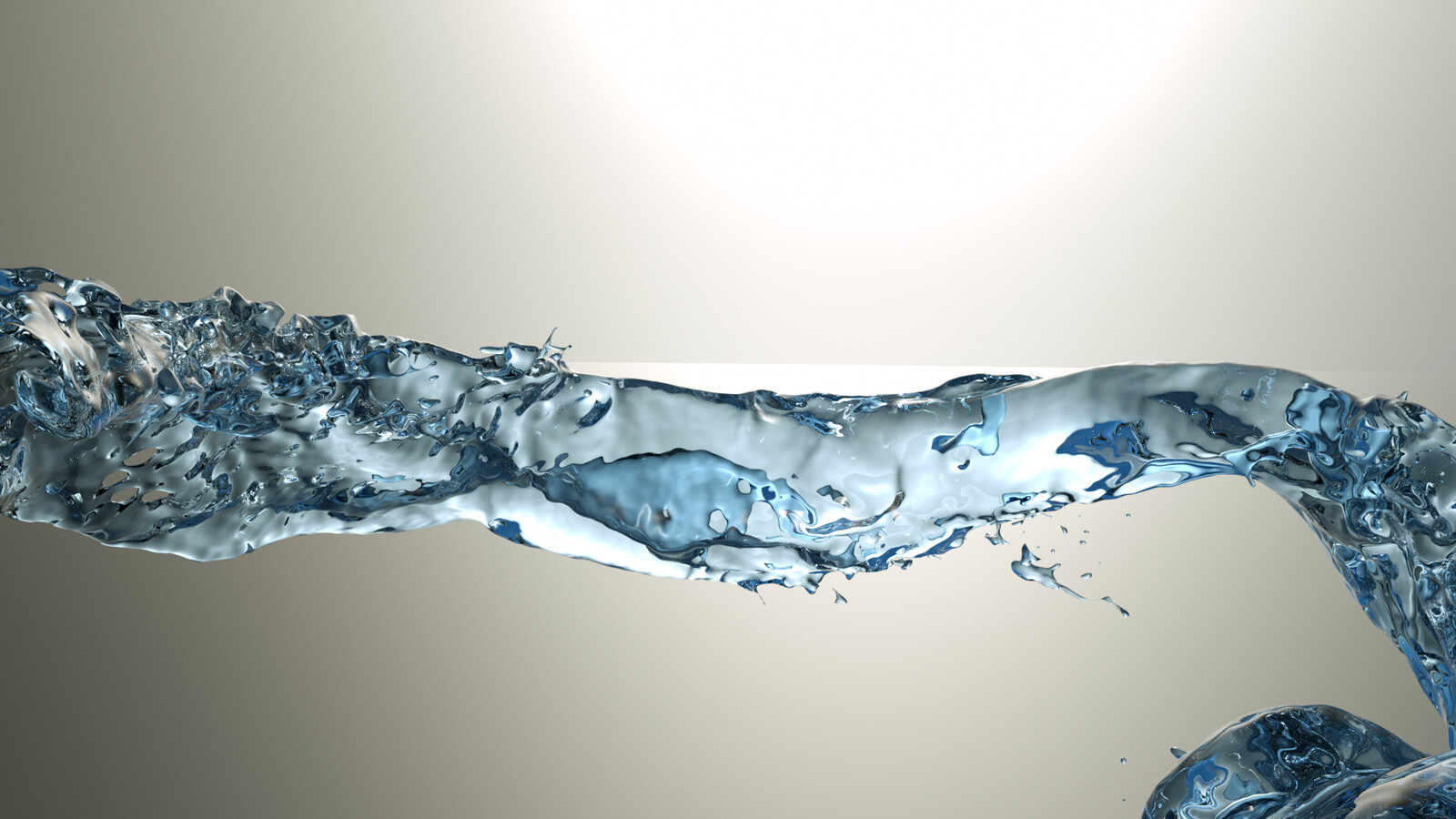 Fluid traveling along a spline
