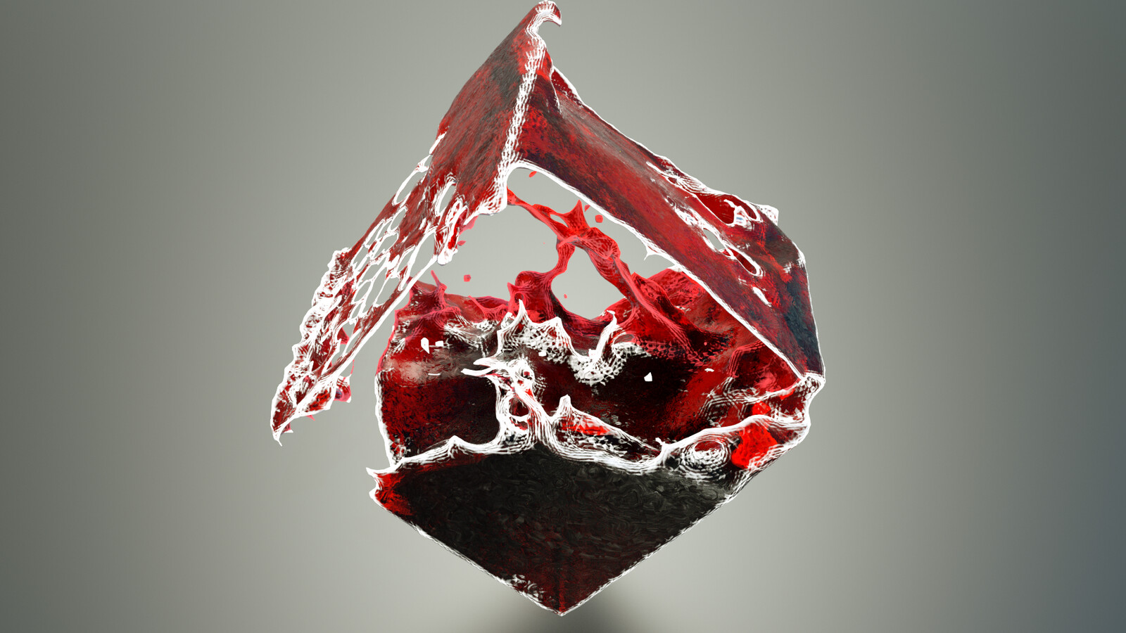 Just for fun, liquid splashing in a cube, inspired by my daily tea