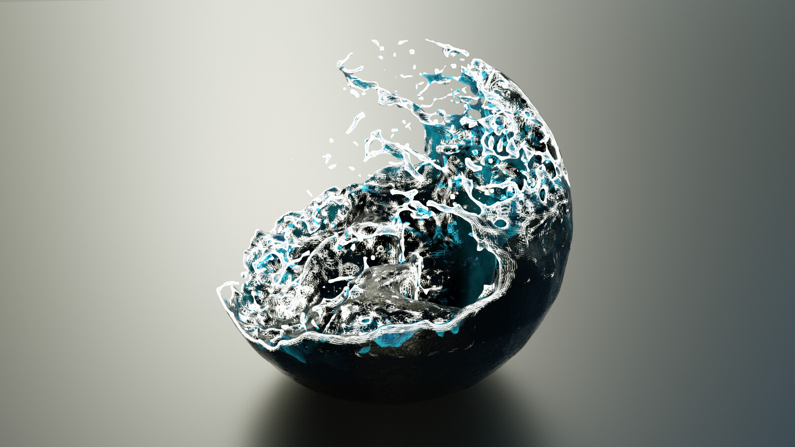 Liquid splashing in a sphere