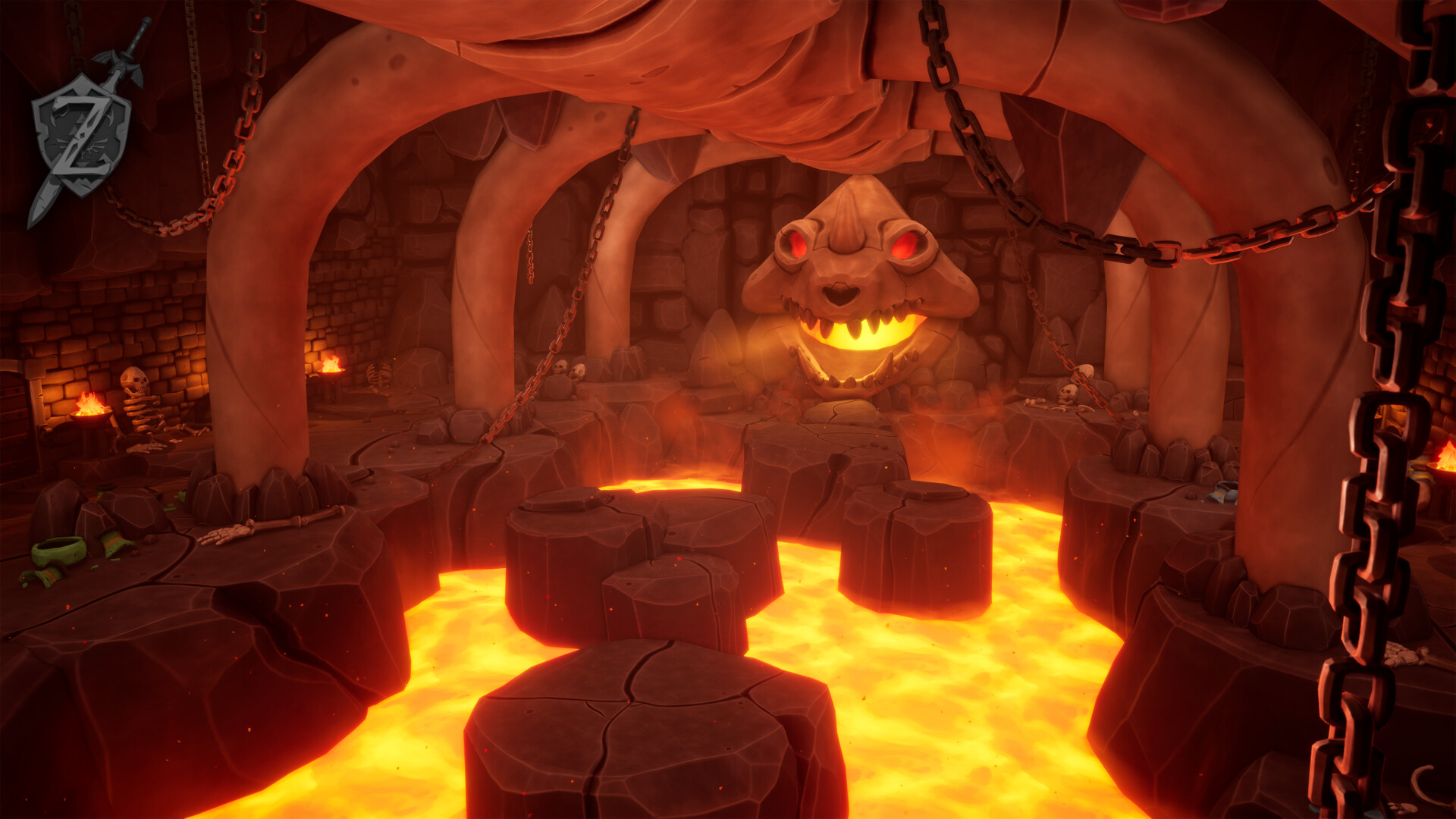 Ocarina of Time walkthrough - Dodongo's Cavern - Zelda's Palace