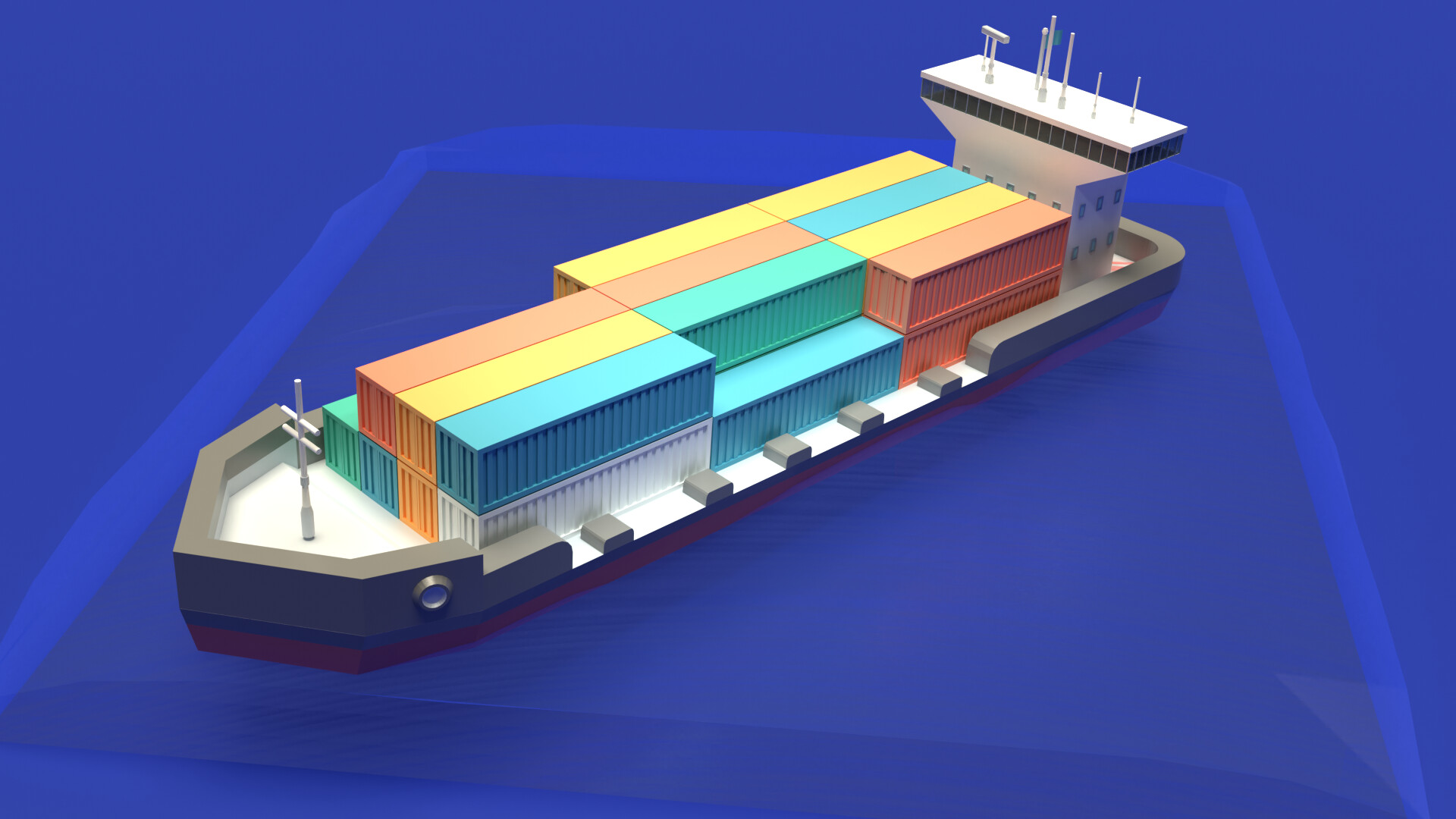 ArtStation Asset Daily build Cargo Ship