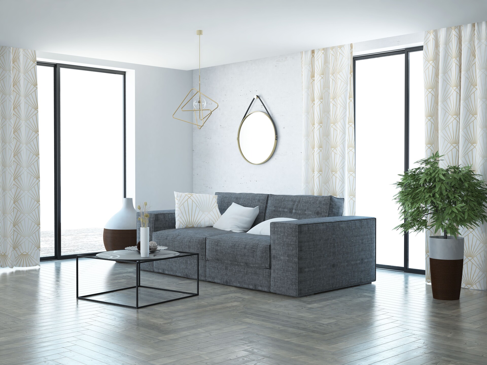ArtStation - Luxurious modern living room