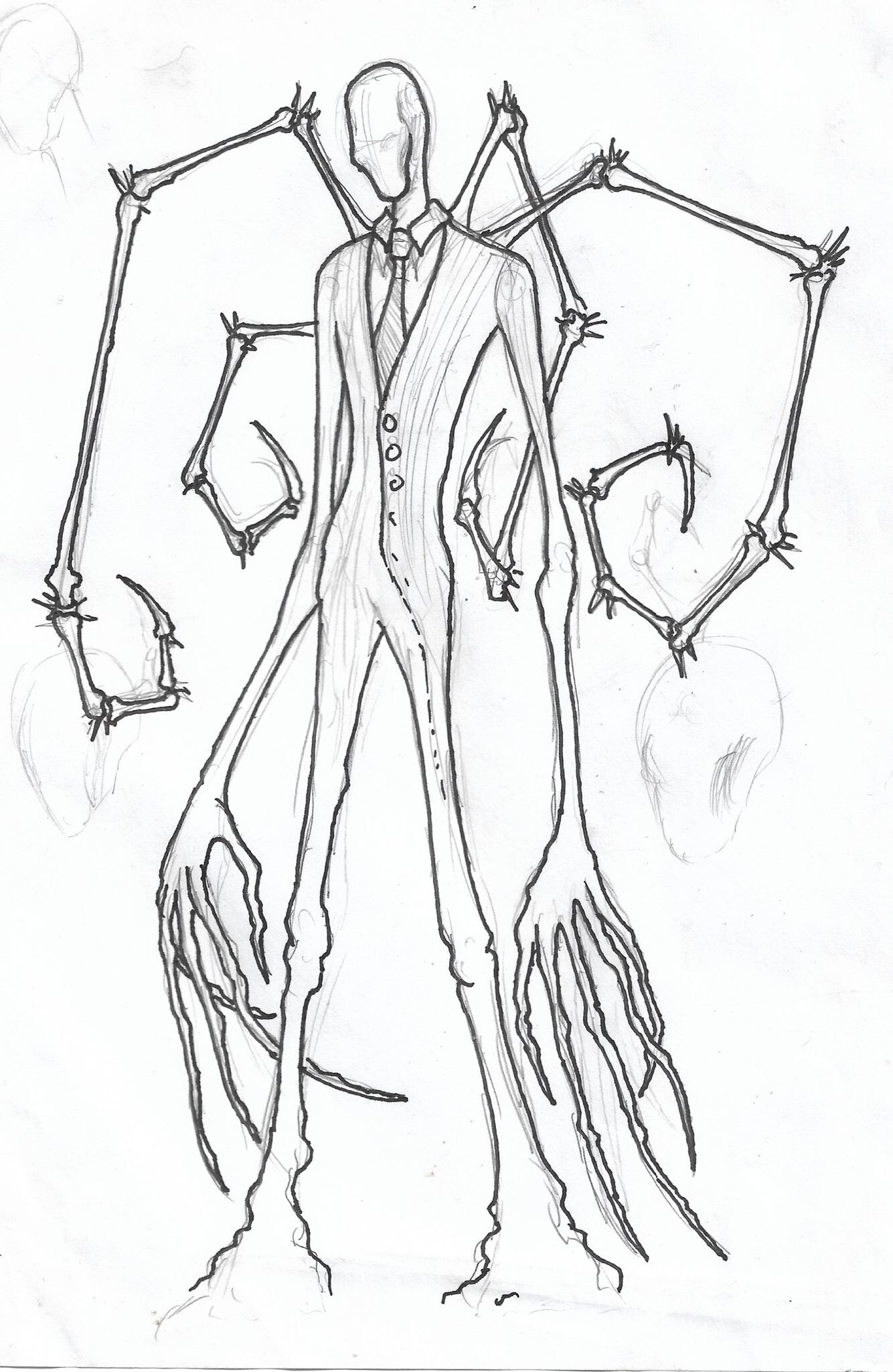 Slender Man Coloring Pages