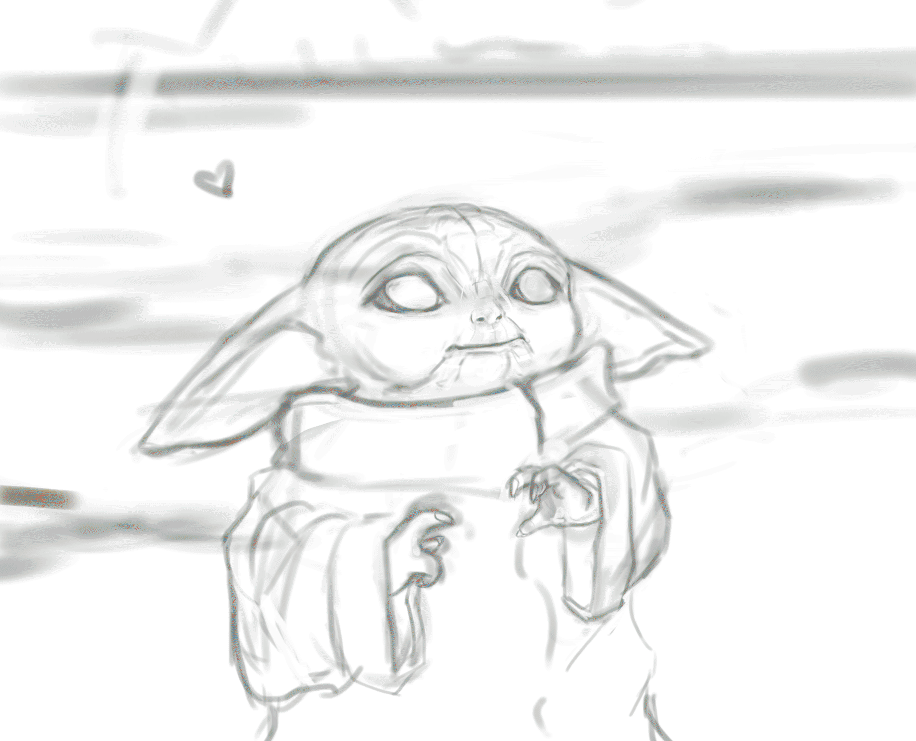 Artstation Baby Yoda Fanart Fernanda Mello