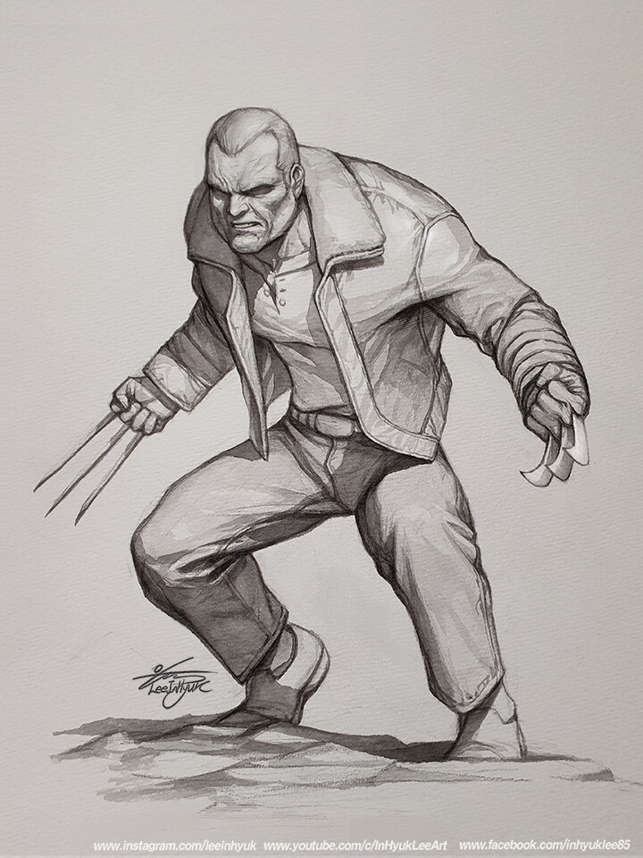 Old Man Logan/ Full body/ Pencil and Ink/ A3 size