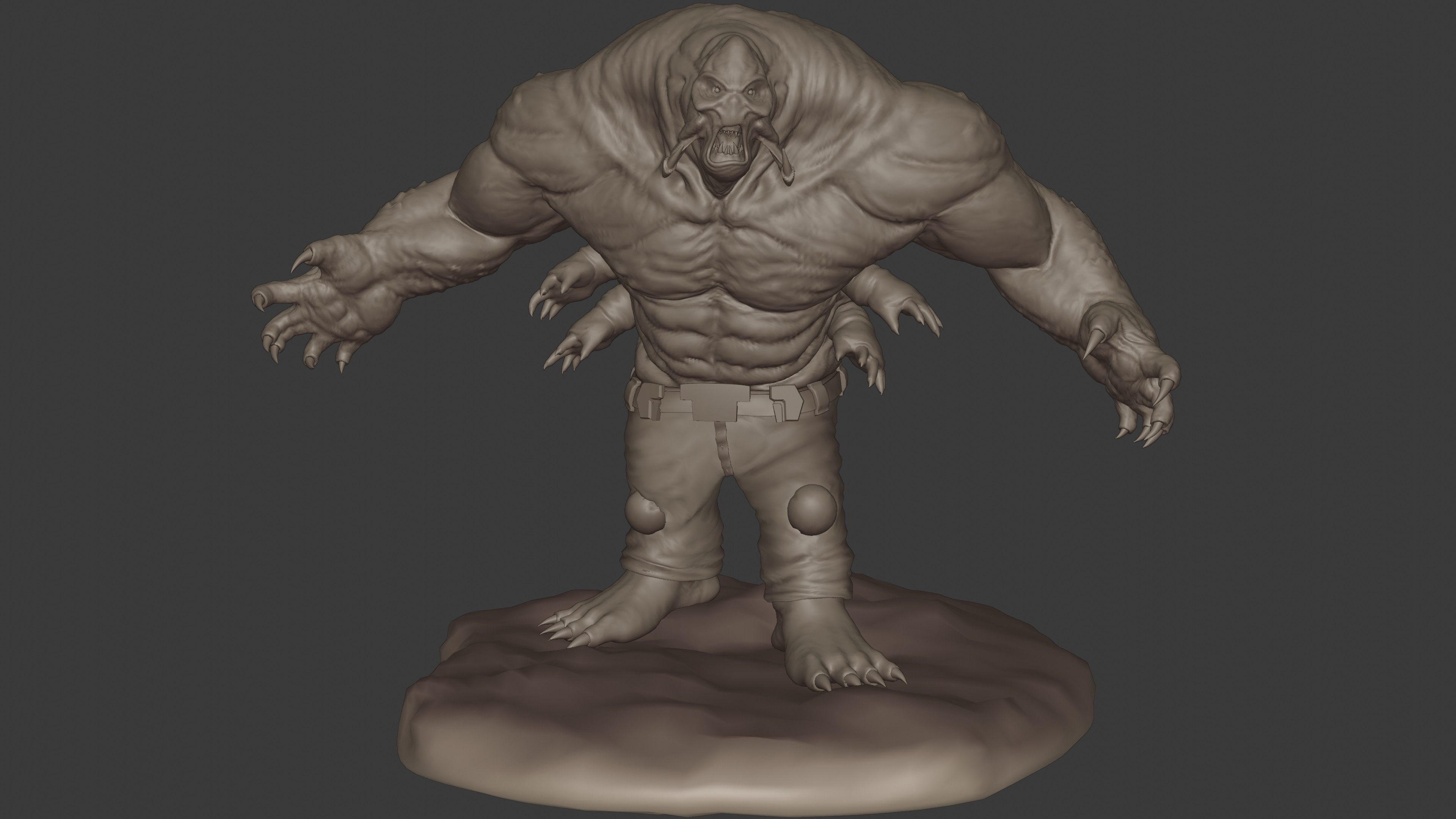 Clay render.