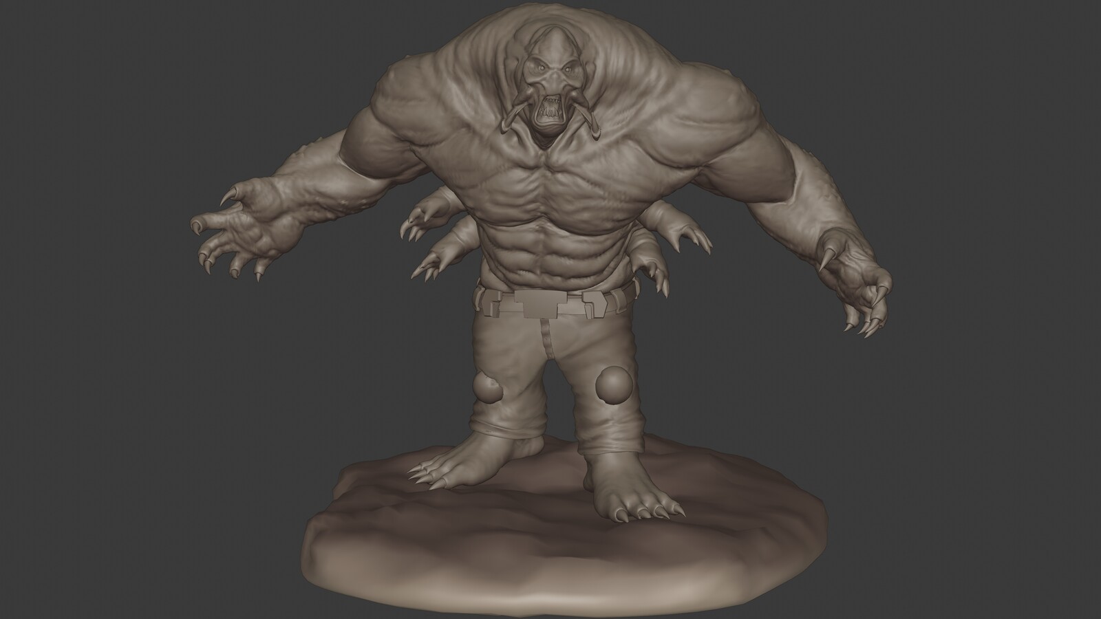 Clay render.