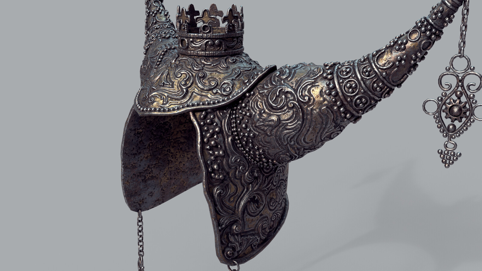 Victorian Metal Helmet (real time)