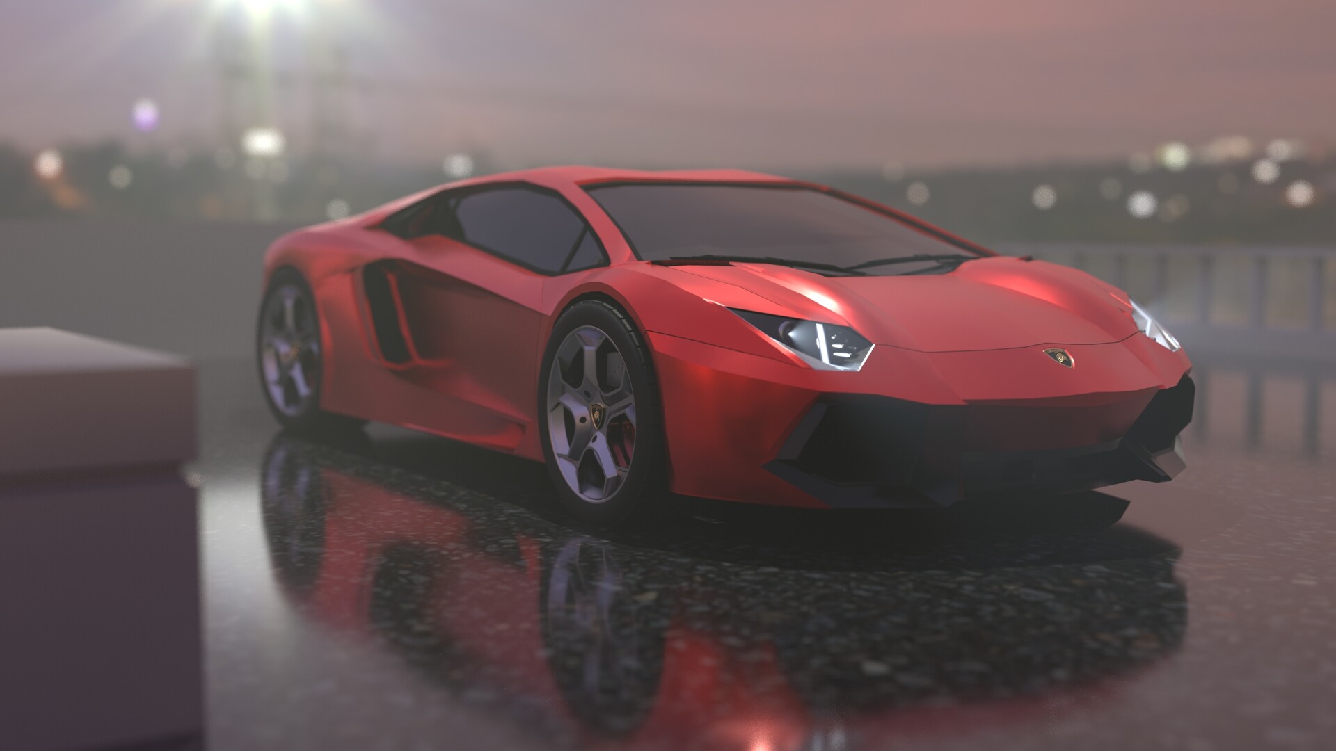 ArtStation - Lamborghini Aventador - 'That Night in GTA Online' - 4K HDRI  Fog + Blur Render