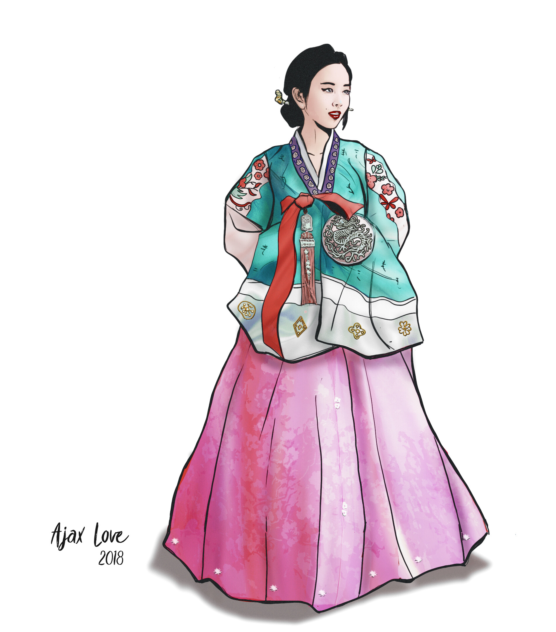 Hanbok Hanbok Hanbok Drawing Korean Traditional Dress 46 OFF