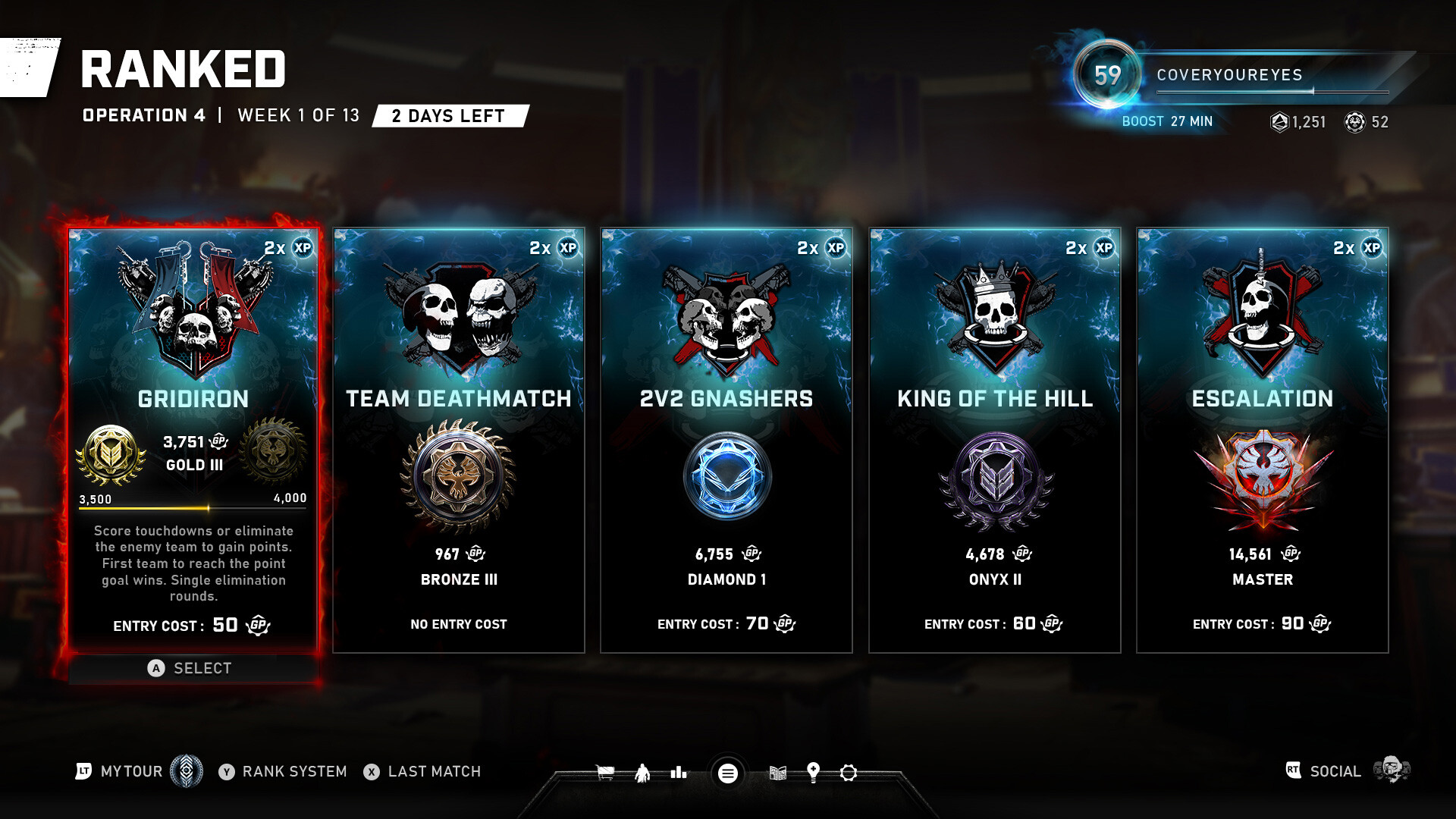 Artstation Gears 5 Rank Redo Screen Designs Mike Tam