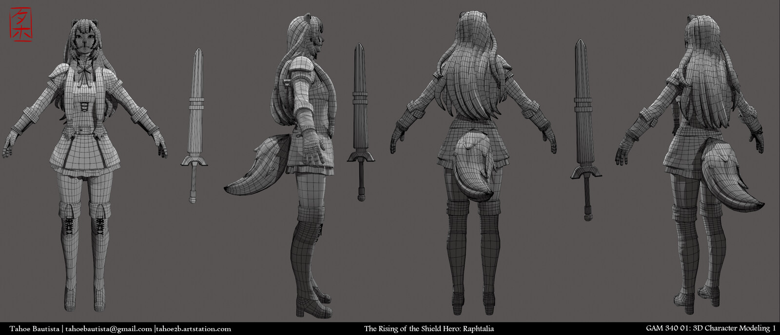 Low poly wireframe