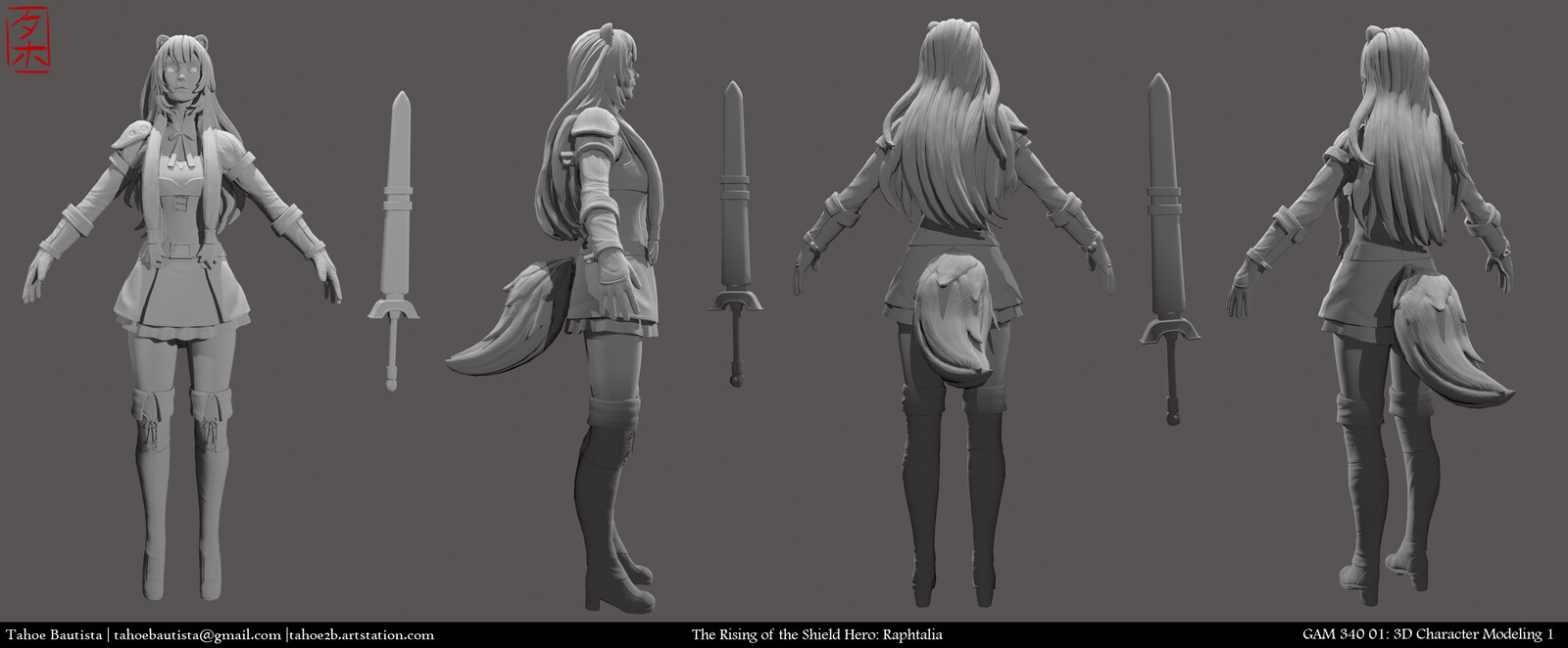 Low poly grey 